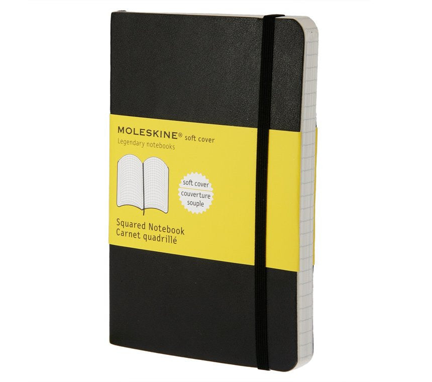 Moleskine Classic Hard Cover Squared Notebook - Black, Large (5