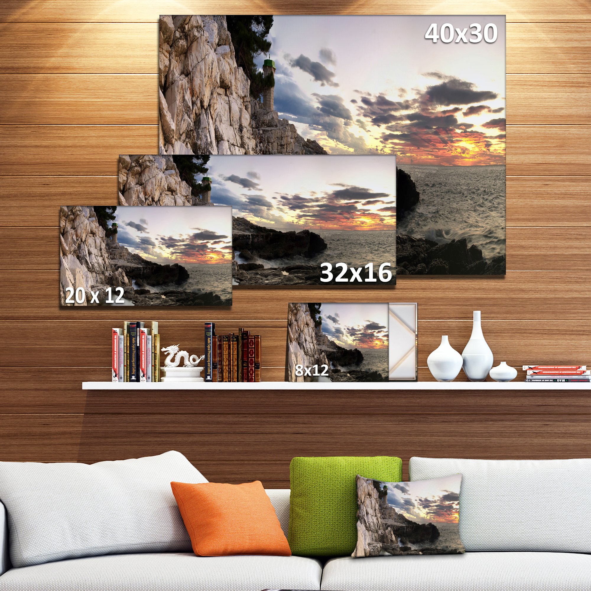 Adriatic Sunset Landscape Canvas Art Print - Stunning Wall Decor for Living Room, Bedroom & Office
