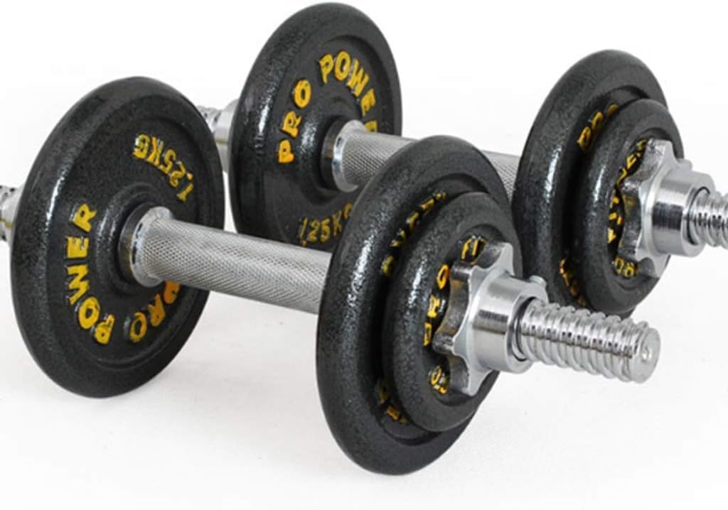 Adjustable Dumbbell Set 15kg (7kg x 2) - Pure Iron Home Gym Equipment with Detachable Barbell for Strength Training & Weight Lifting - Perfect for Home Workouts, CrossFit & Muscle Building