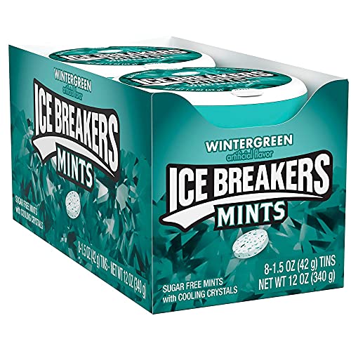 4 Pack - Ice Breakers Wintergreen Mints (1.5 Oz Each, 8 Total Packs) | Bulk Wholesale | Fresh Breath Solution for Office, Travel & Everyday Use