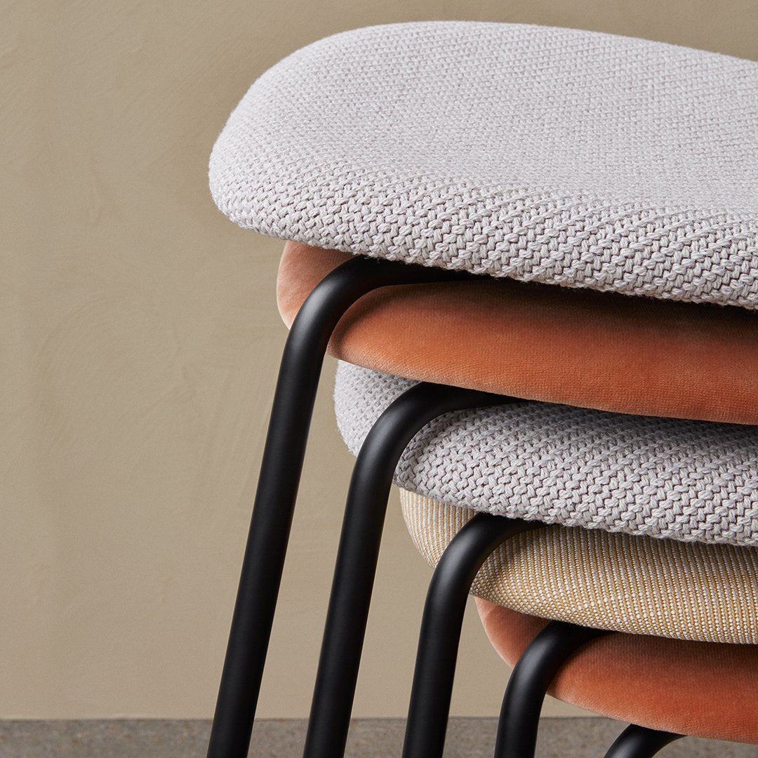 Co Dining Stackable Chair - Upholstered Seat for Kitchen, Dining Room & Outdoor Patio | Comfortable & Space-Saving Furniture