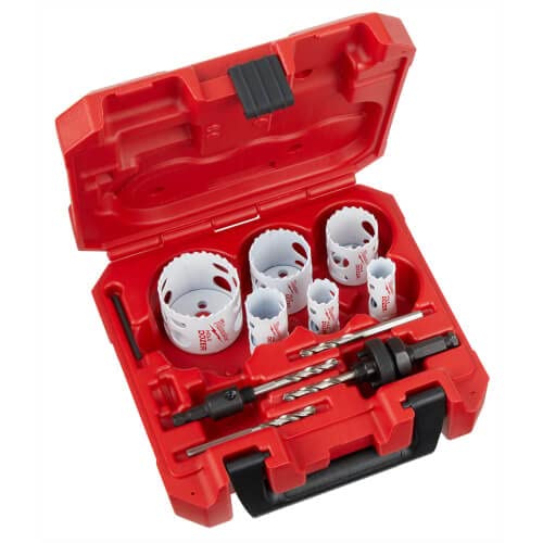 Milwaukee 10-Piece Hole Dozer Plumber's Hole Saw Kit - Professional Bi-Metal Hole Cutter Set for Wood, Metal & PVC - Perfect for Plumbing, Electrical & HVAC Installations