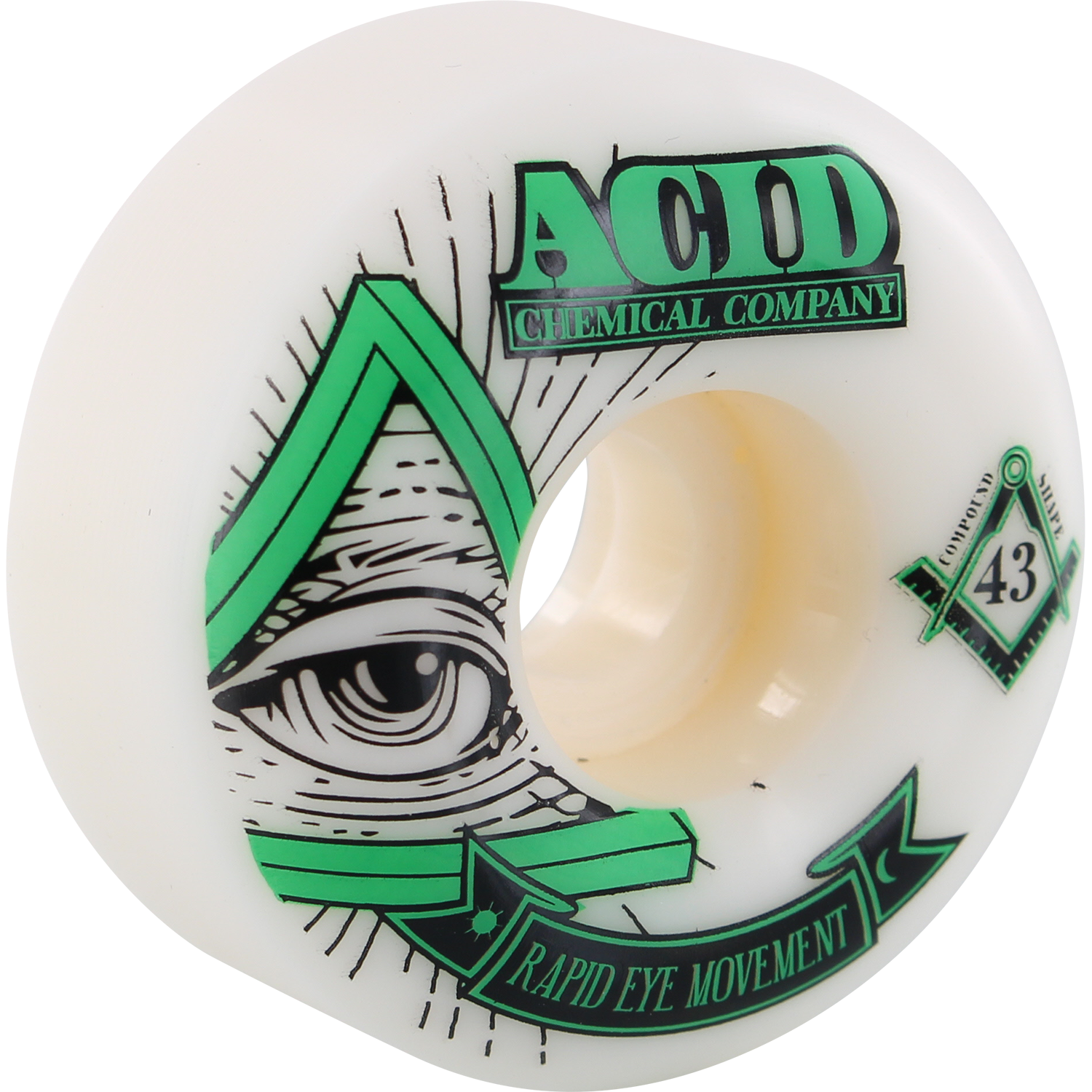 R.E.M Formula Acid Pyramid Skateboard Wheels - Set of 4 - High Performance Skate Wheels for Street, Park & Vert Skating