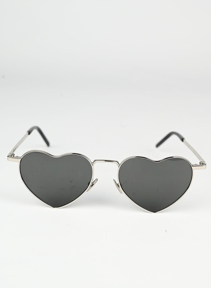 Saint Laurent Heart-Shaped Black Sunglasses - Luxury Fashion Sunglasses for Women, Perfect for Summer Outfits & Beach Vacations