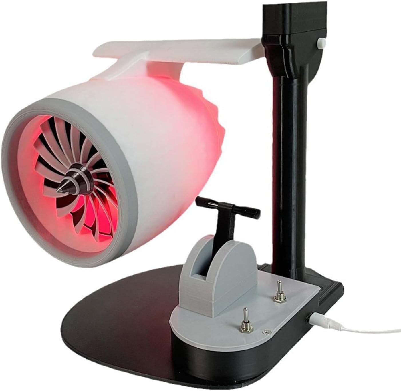 Turbojet Desktop Fan with Humidifier - Powerful Jet Engine Cooling Fan for Office & Home Use (Red) - Perfect for Workstations, Bedrooms & Dry Environments