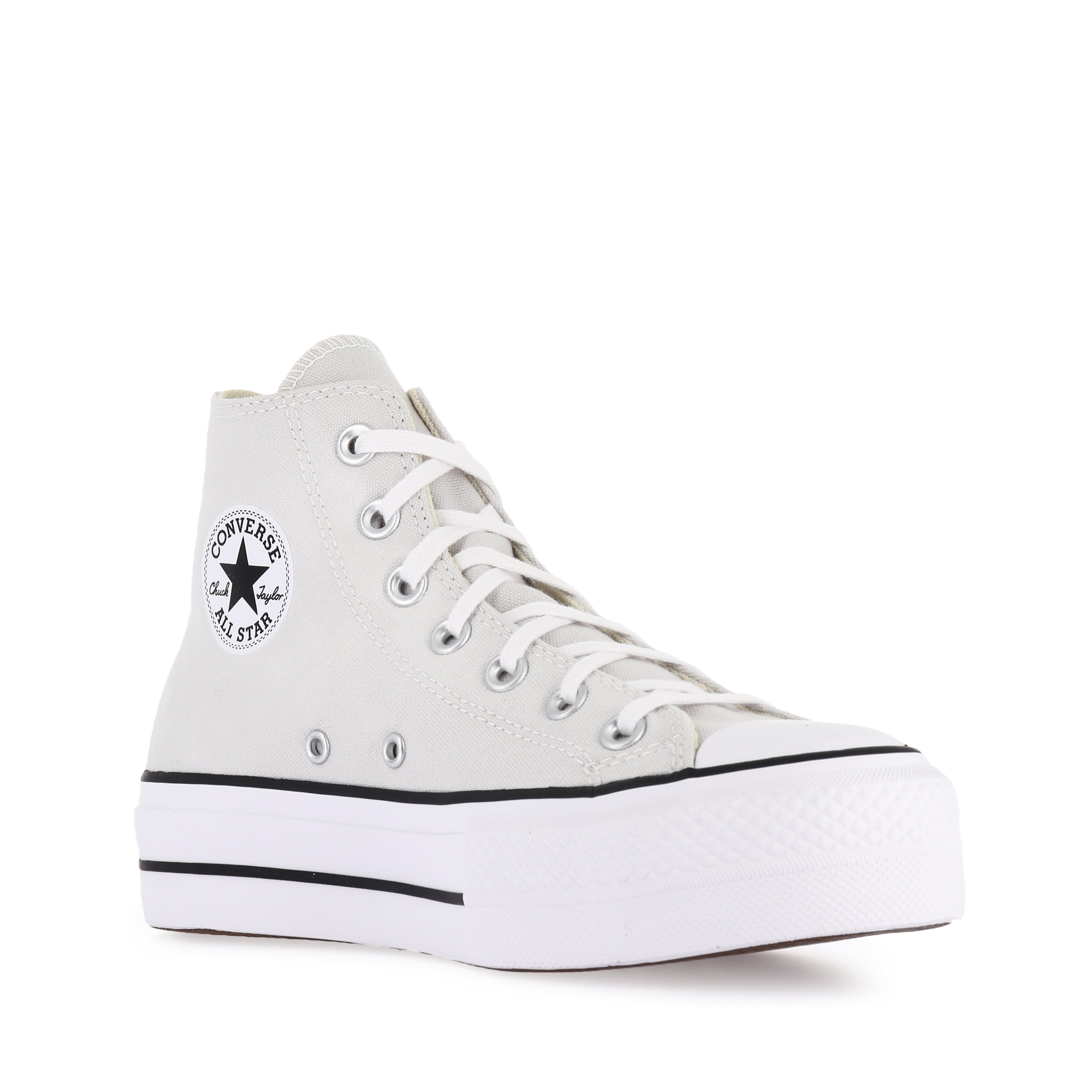 Converse All Star Lift Hi Seasonal 24 Sneakers - Barely Grey/White/Black - Trendy High-Top Shoes for Men & Women | Perfect for Casual Wear, Street Style & Everyday Fashion