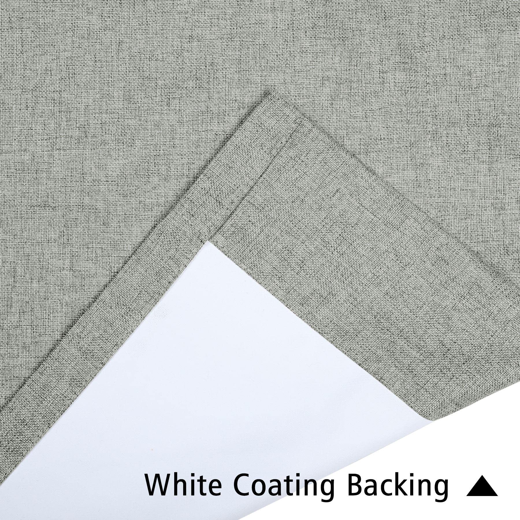 Cololeaf Blackout Faux Linen Curtains - Room Darkening Pinch Pleated Drapes for Living Room, Bedroom & Dining Room - Thermal Insulated Textured Window Treatments - Dark Grey 120