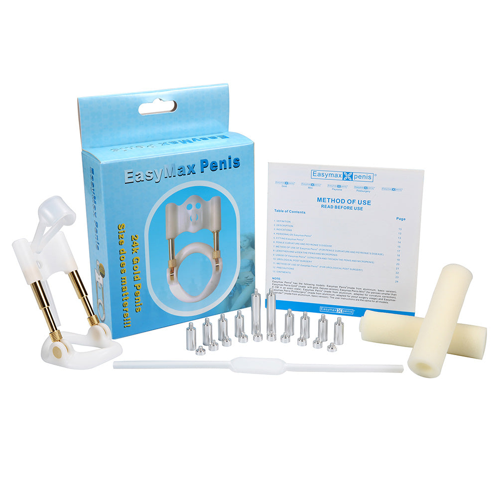 24K Gold Penis Extender for Men - Easy Max Size Enhancement Device for Male Growth & Performance - Perfect for Intimate Moments & Confidence Boosting