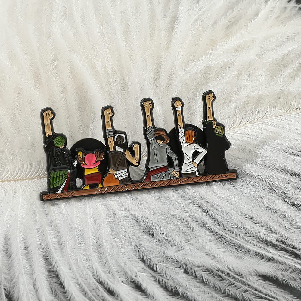 Anime Luffy Enamel Pins - One Piece Metal Brooch Badges for Cosplay, Backpacks, Jackets & Gifts | Perfect for Anime Fans, Men & Boys | Collectible Accessories for Conventions & Daily Wear