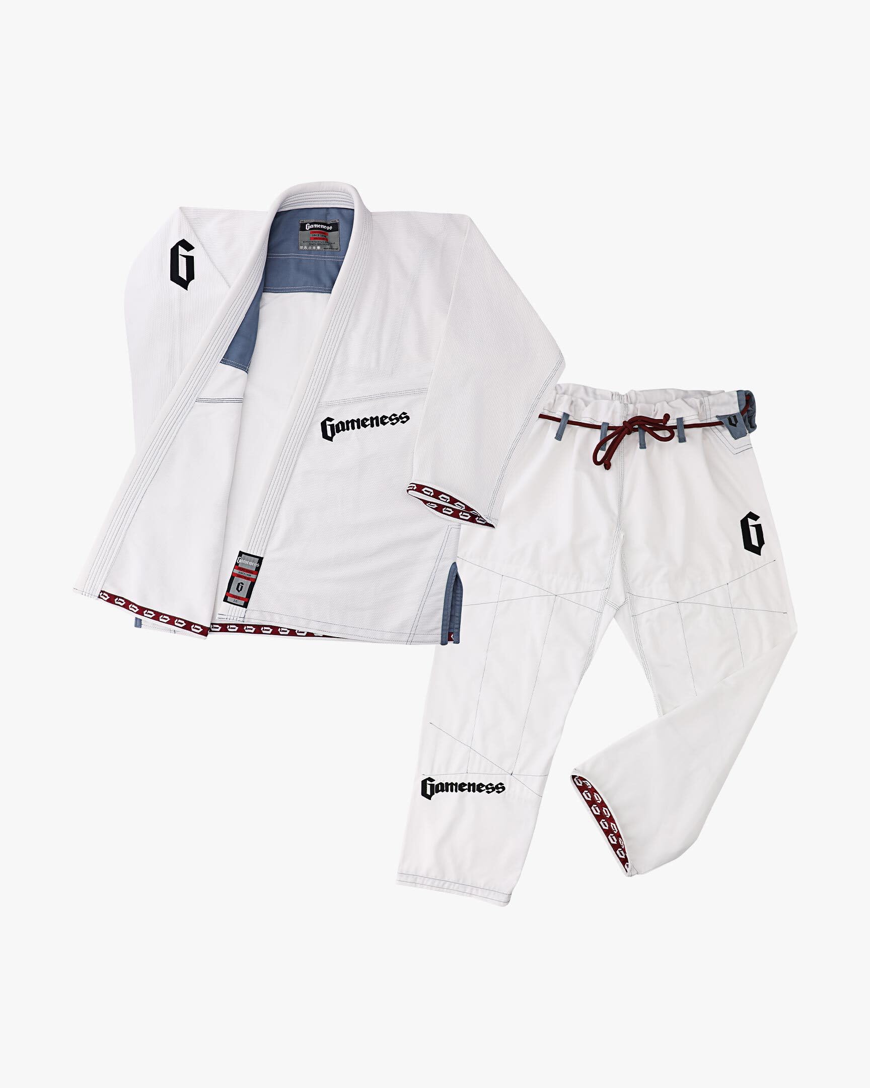 Gameness Male Jiu Jitsu Pearl Gi 2.0 | Premium BJJ Gi for Training & Competition | Lightweight & Durable Brazilian Jiu-Jitsu Uniform for Men