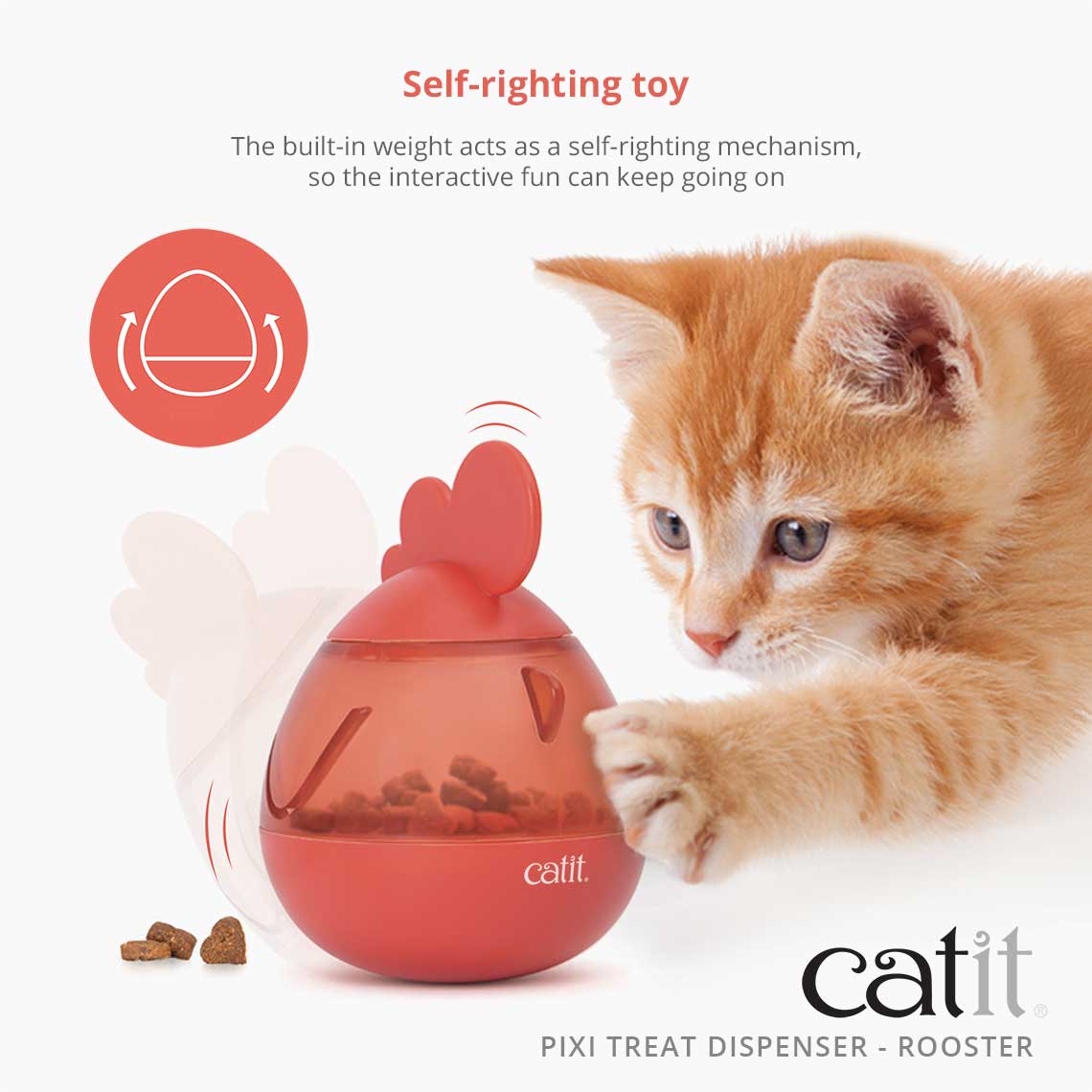 Catit PIXI Treat Dispenser for Cats - Interactive Pet Toy with 2 Fun Styles (Blue & Green) - Perfect for Training, Playtime & Mental Stimulation