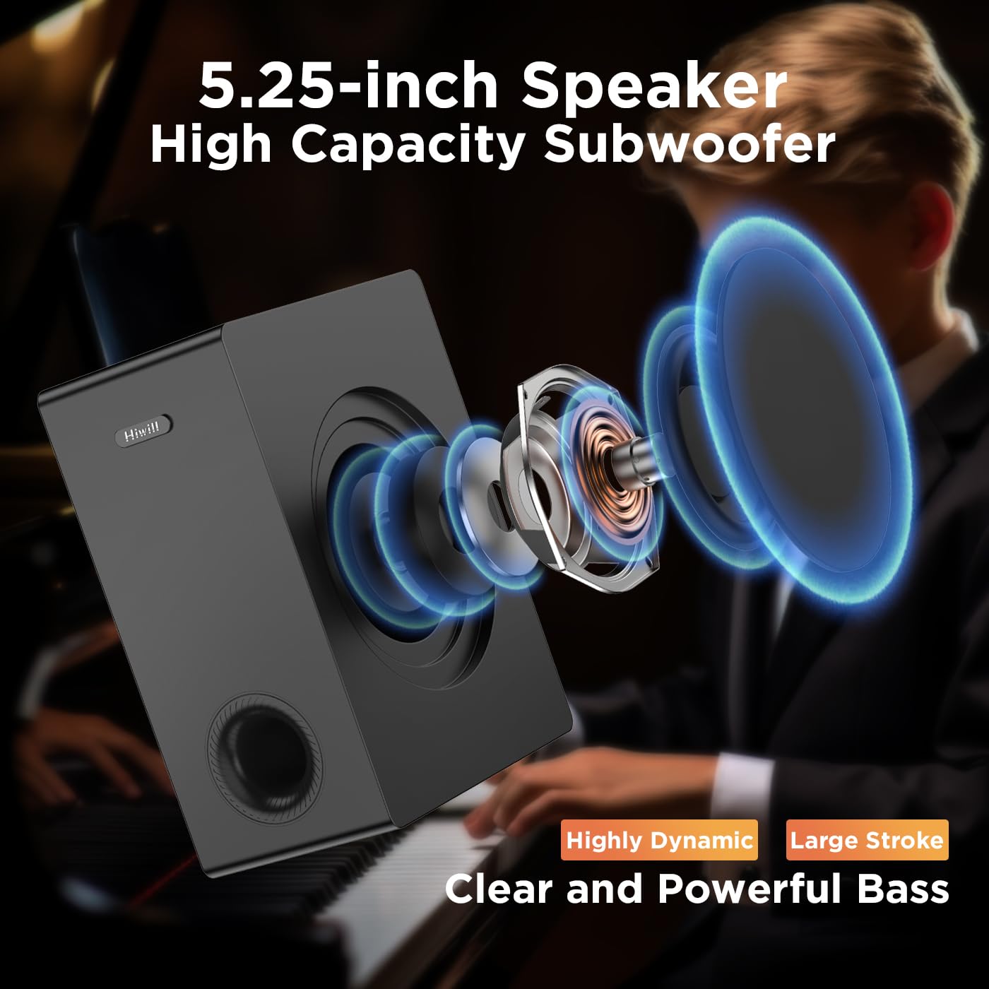 Dolby Audio 4.1 Channel Sound Bar for Smart TV - Home Theater Surround Sound System with Wireless Subwoofer & 2 Rear Speakers | HDMI ARC, Deep Adjustable Bass | Perfect for 4K TVs, Gaming & Movie Nights