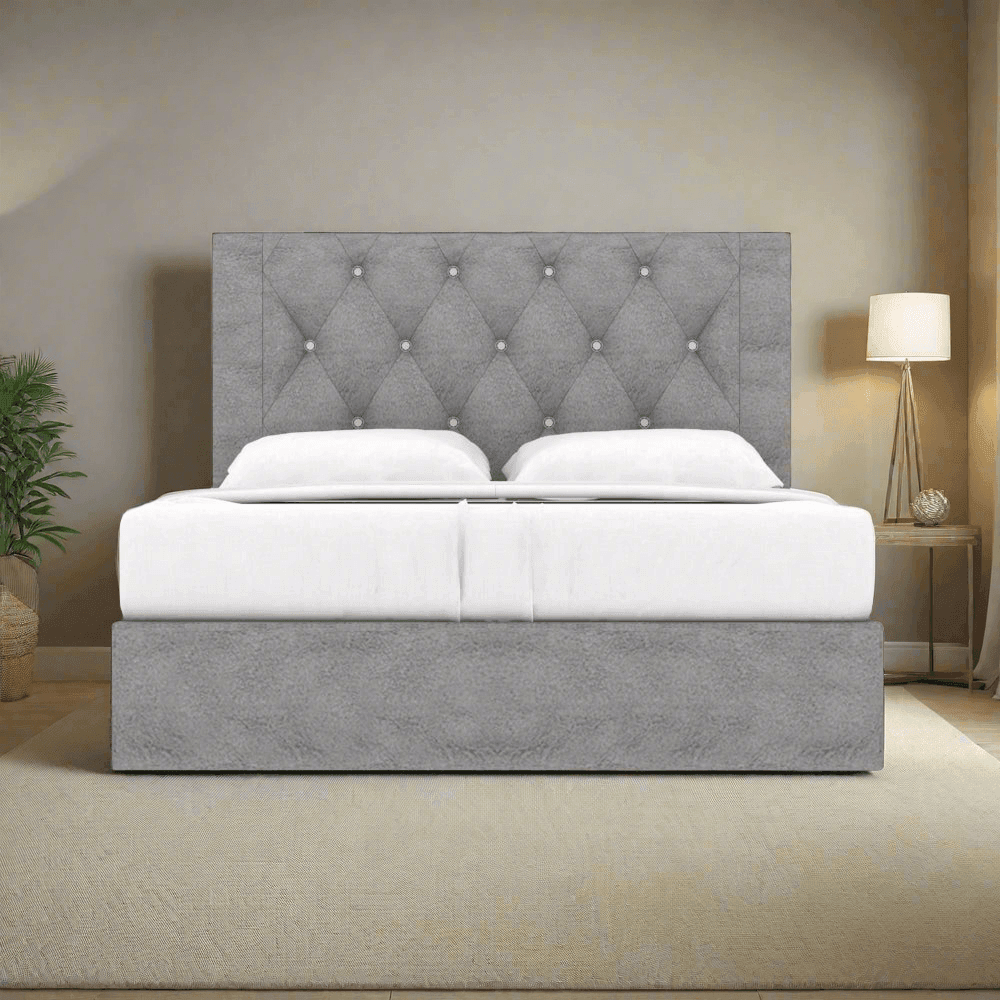 Hansen Fabric Drawer Bed Frame with Storage - Queen Size Platform Bed Frame for Bedroom, Sturdy Metal Frame & Pet Friendly Design - Perfect for Small Spaces, Guest Rooms & Pet Owners