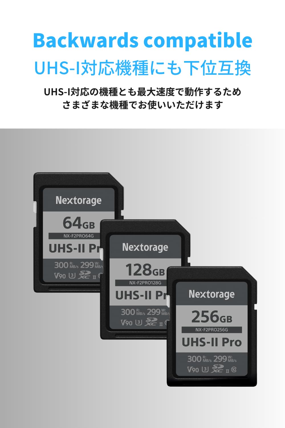 Nextorage NX-F2PRO128G 128GB SDXC UHS-II V90 Memory Card - 300MB/s Read, 299MB/s Write Speed - pSLC Technology for 4K Video Recording - Professional Camera SD Card for DSLR, Mirrorless, Action Cam & Drone Photography
