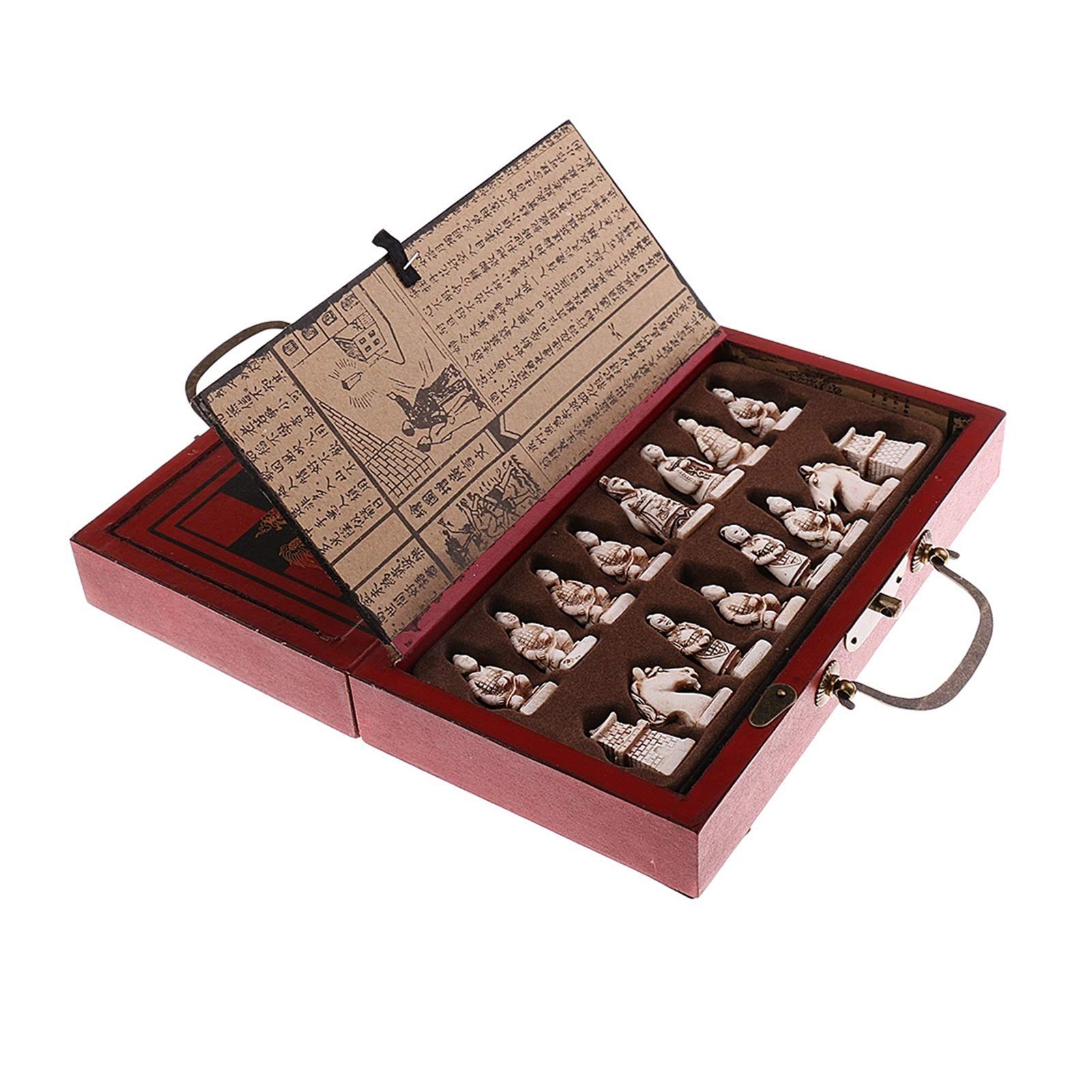 Vintage Chinese Chess Set - Handcrafted Folding Wooden Board with Figurines for Strategy Game Lovers | Perfect Gift for Family, Friends & Collectors | Great for Leisure, Parent-Child Bonding & Home Decor