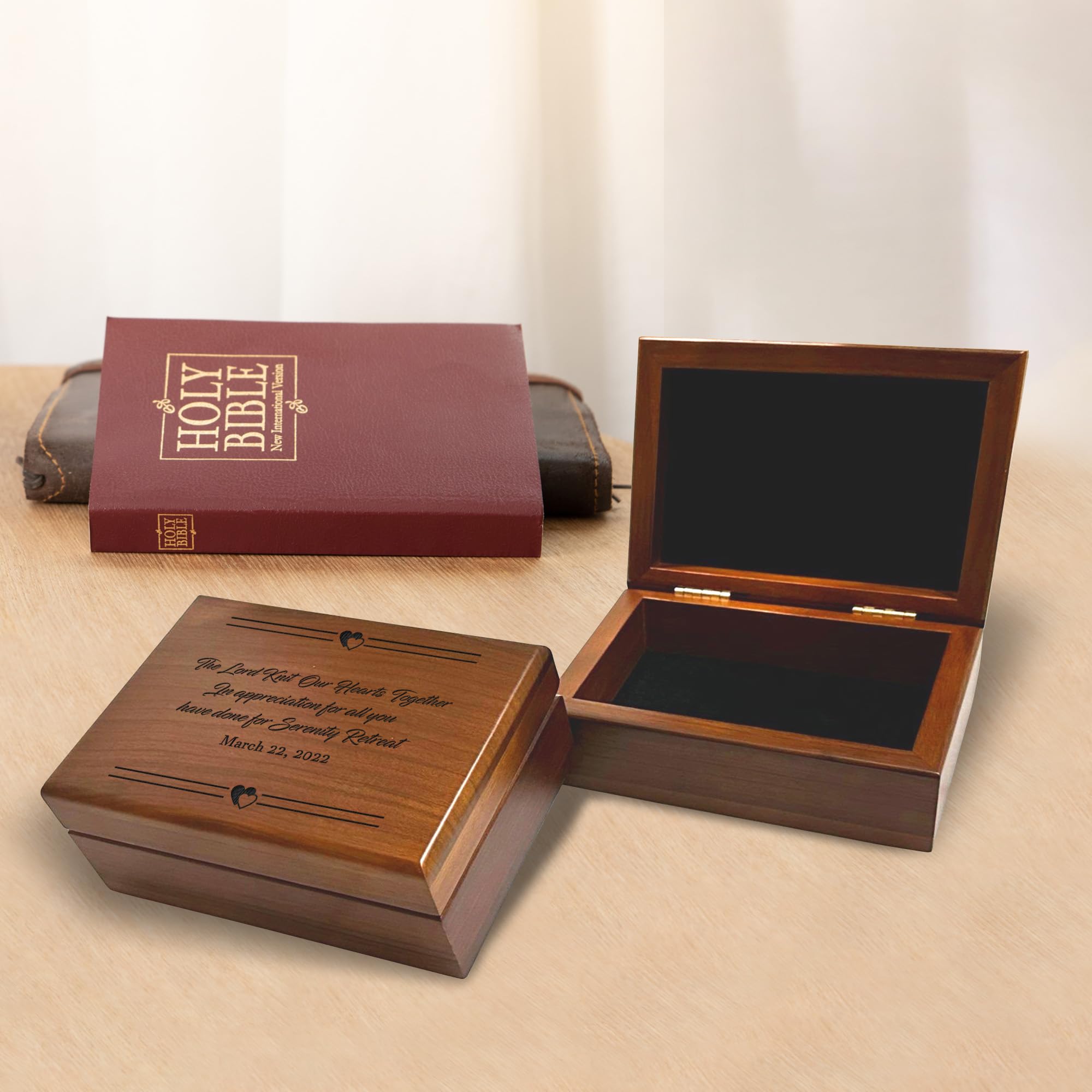 Personalized Religious Scripture Prayer Gift Box - Custom Engraved Wooden Bible Verse Keepsake - Christian Home Decor for Prayer & Meditation - Perfect for Baptism, Wedding & Spiritual Gifts