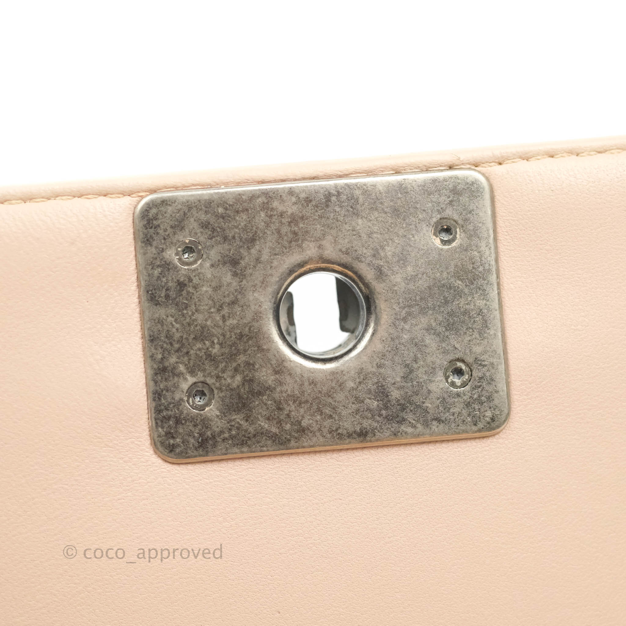 Chanel Boy Small Light Beige Pink Calfskin Bag with Ruthenium Hardware - Luxury Crossbody Purse for Women, Perfect for Date Night & Evening Events