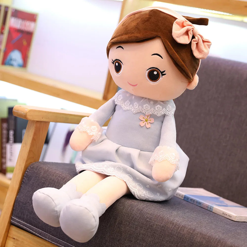 40cm Kawaii Plush Doll with Lace Skirt - Soft Stuffed Animal Toy for Baby Girls, Cute Birthday & Valentine's Gift for Kids - Perfect for Cuddling, Nursery Decor, and Imaginative Play