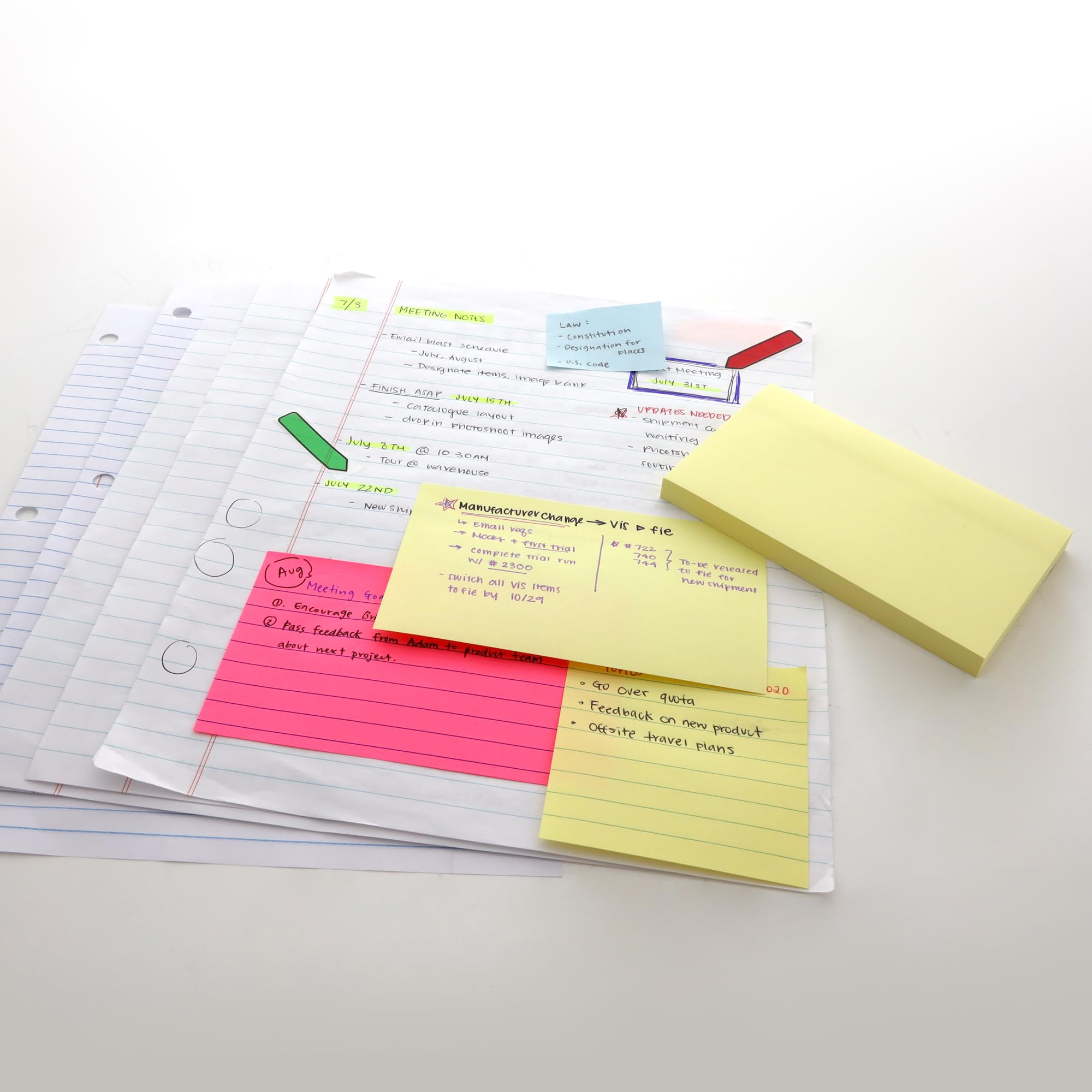 BAZIC 3x5 Inch Canary Yellow Sticky Notes - 100 Sheets per Pack, 144-Packs - Self-Stick Memo Pads for Office, School & Home Organization - Colorful Recyclable Adhesive Notes for Reminders, Planning & Productivity