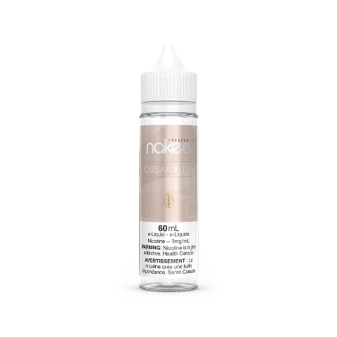 Premium Cuban Blend NAKED 100 E-Liquid - 60mL Vape Juice for Refillable Pods & Mods | Smooth Tobacco Flavor with Sweet Notes | Perfect for All-Day Vaping & Cloud Chasing