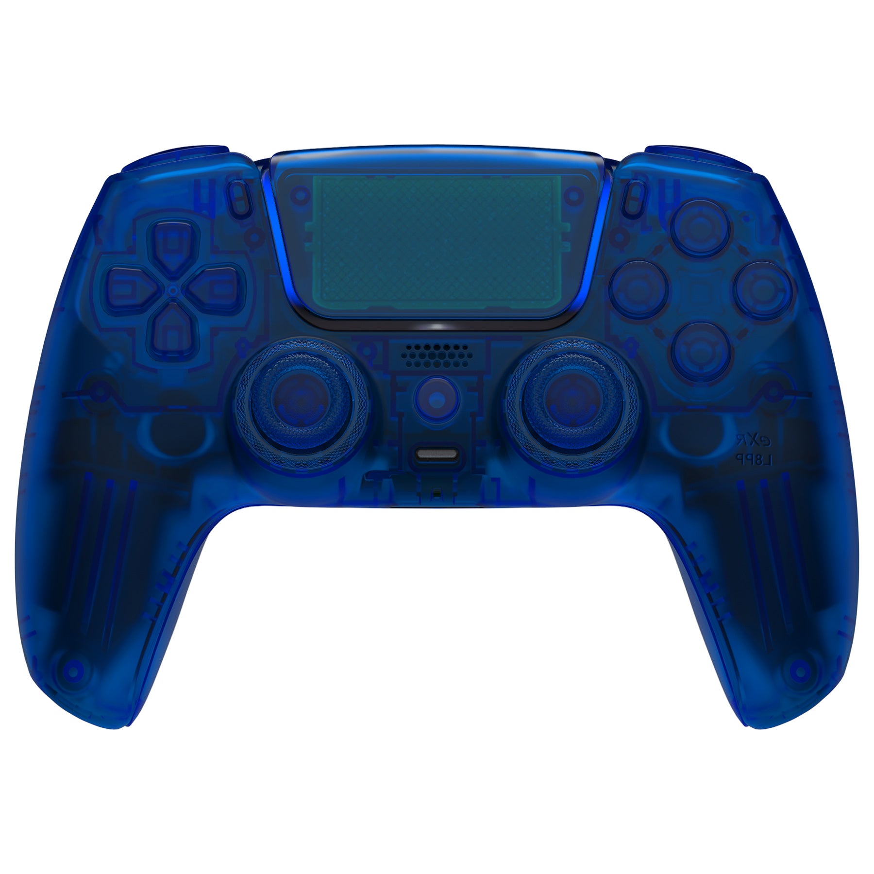 eXtremeRate LUNA Redesigned Replacement Shell & Buttons Kit for PS5 Controller (BDM-030/040/050) - Clear Blue | DIY Customization | Gaming Accessories | Perfect for PS5 Controller Repair & Personalization