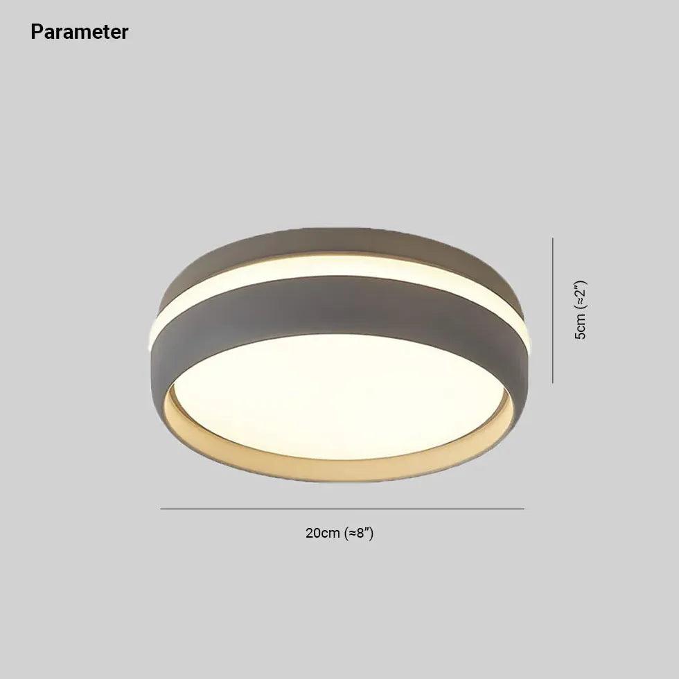 Modern Round Dual Tone Ceiling Light Fixture - Matte Black & Brushed Gold Finish - Perfect for Hallway, Entryway, Foyer, and Staircase Lighting