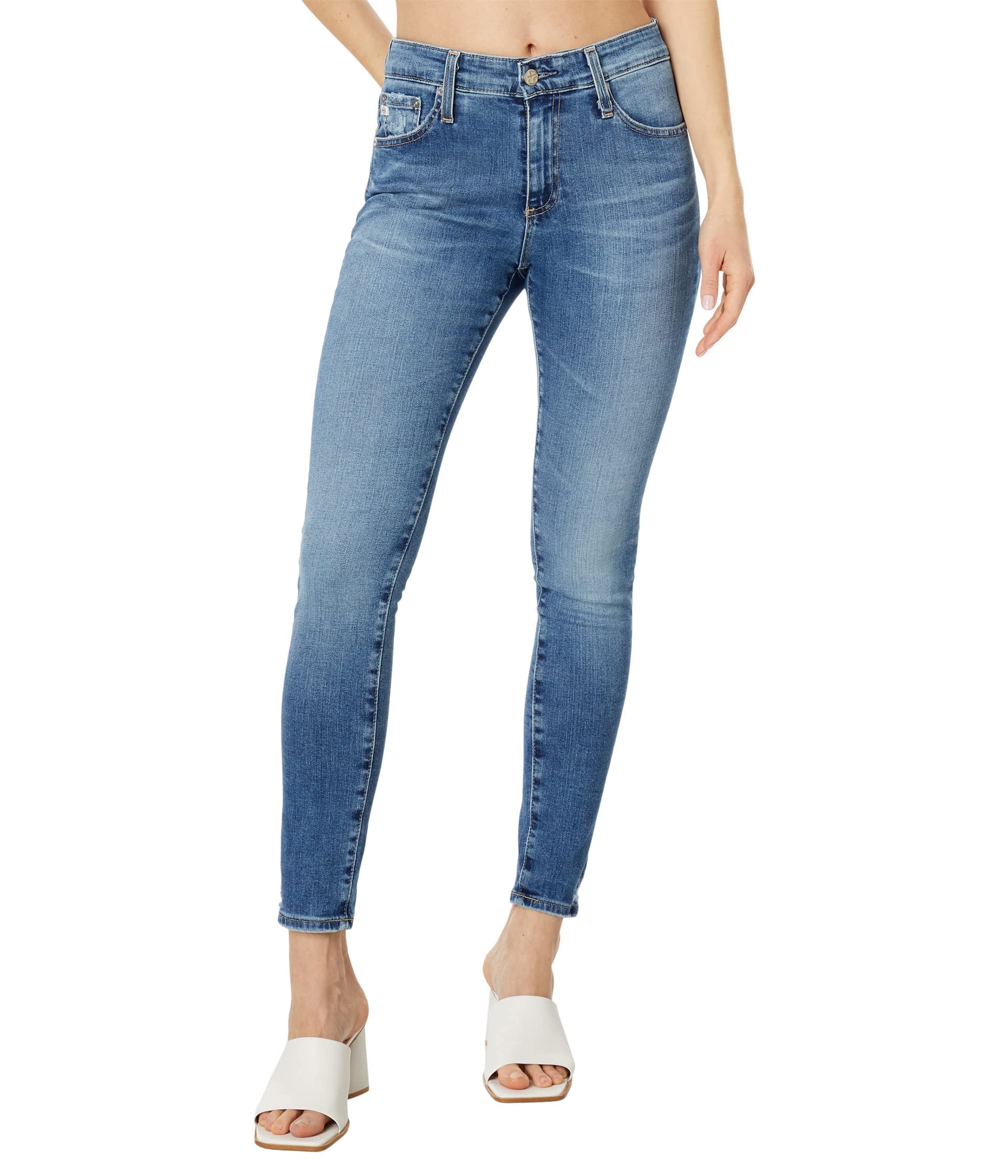 AG Adriano Goldschmied Women's The Farrah High Waist Skinny Jeans - Stretch Denim Pants for Casual Wear & Night Out Outfits