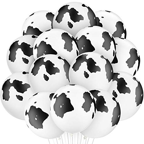 Funny Cow Print Latex Balloons - 24 Pieces for Birthday Party Decorations, Baby Showers & Farm Theme Events - Perfect for Party Supplies, Photo Backdrops & Festive Celebrations