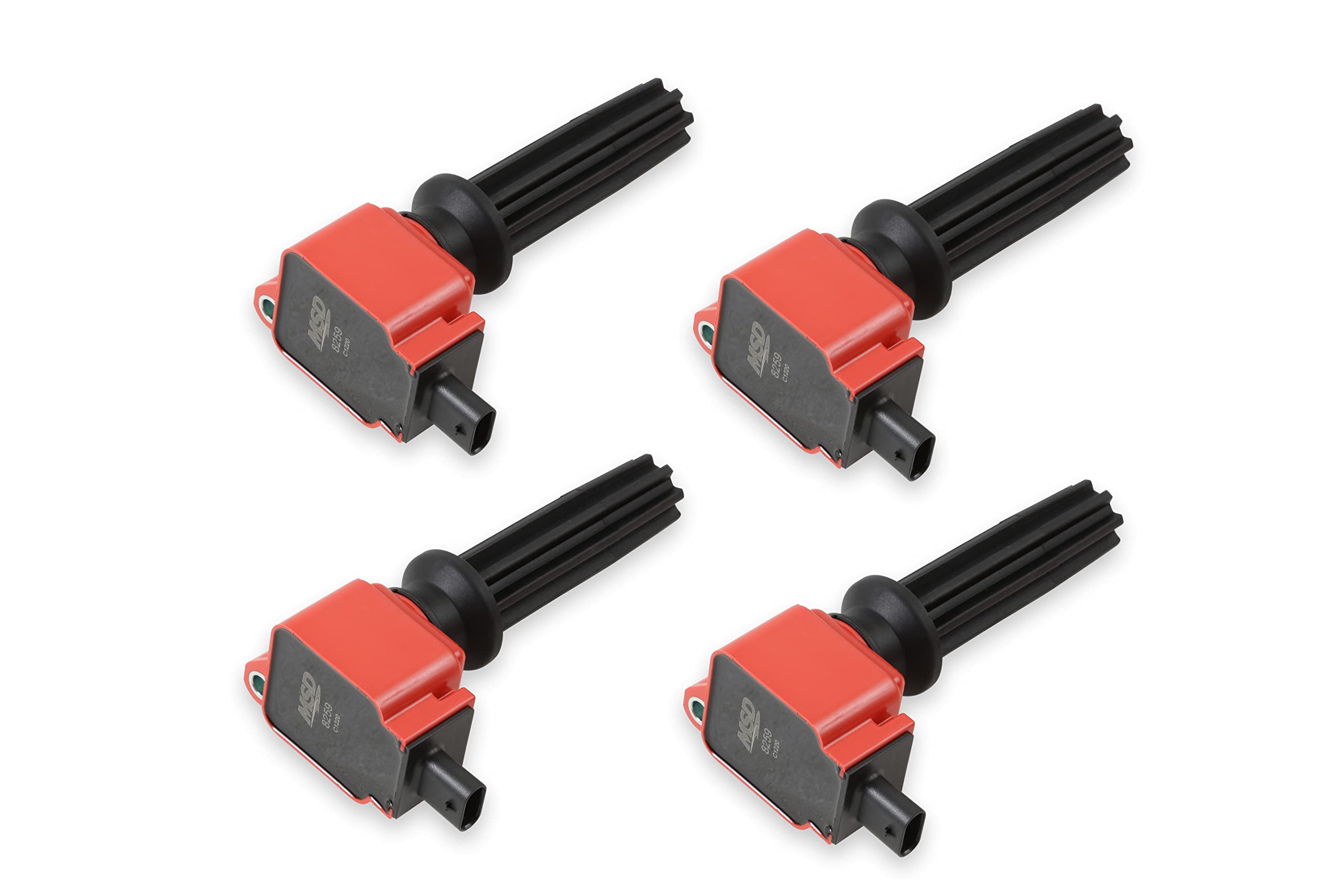 MSD 82594 High Performance Ignition Coils - Red (4-Pack) | Compatible with GM LS Engines | Improves Engine Power & Fuel Efficiency for Racing & Daily Driving