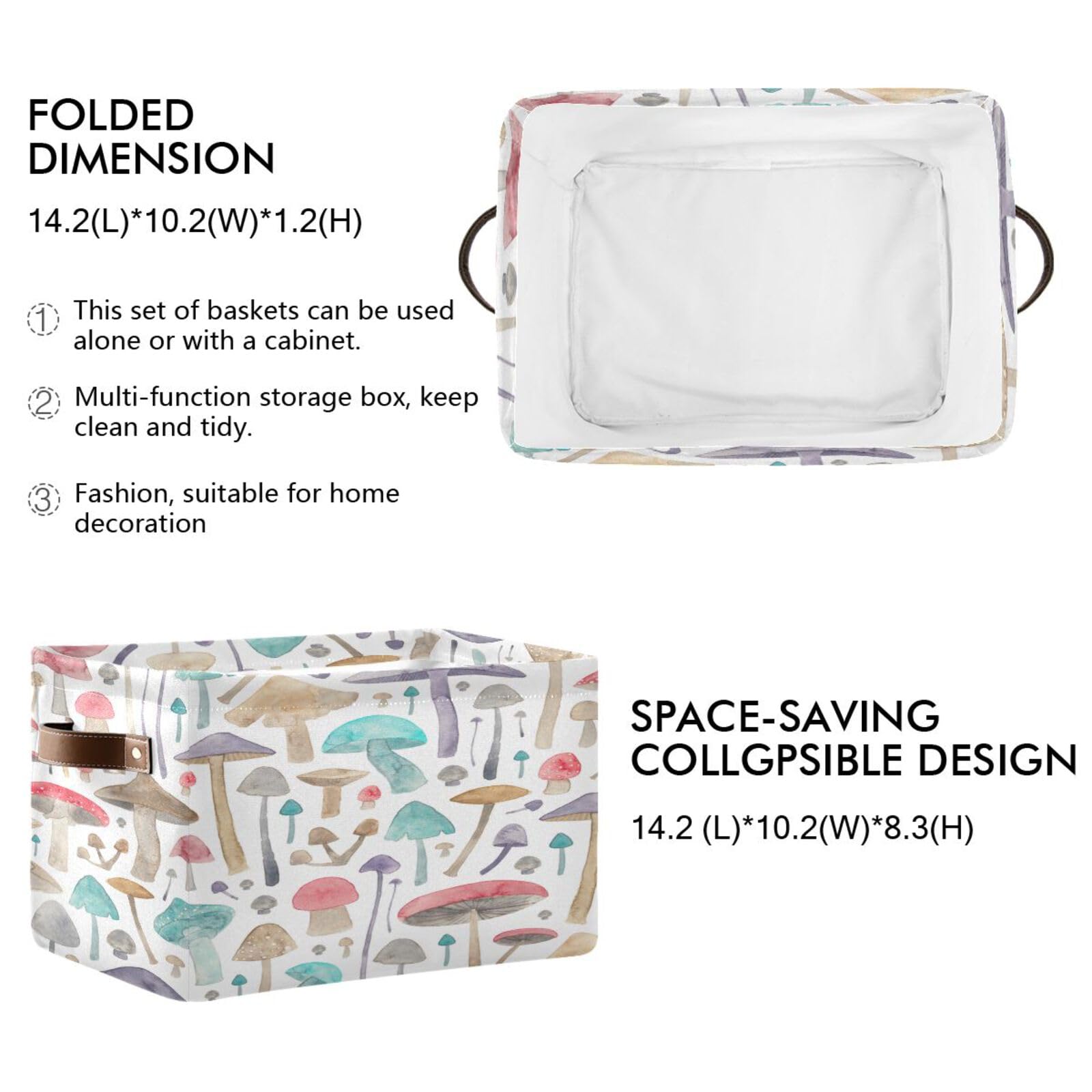 Large Fabric Storage Bins with Handles - Collapsible Closet & Shelf Organizers for Clothes, Toys | Home Decor