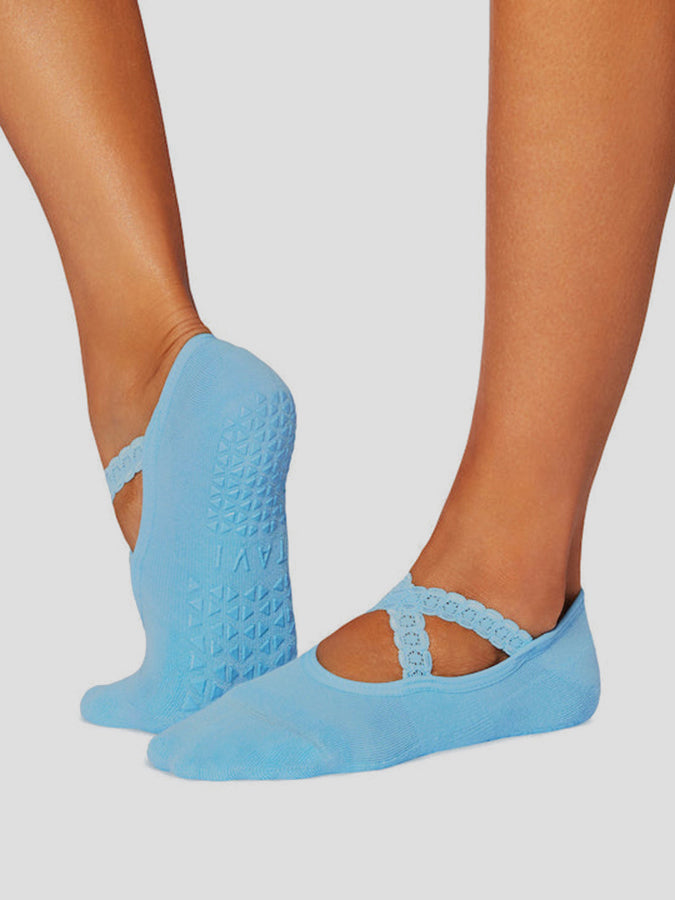 Tavi Chloe Non-Slip Grip Socks for Women - Yoga, Pilates & Barre Workout Socks with Traction - Perfect for Dance, Gym & Home Use