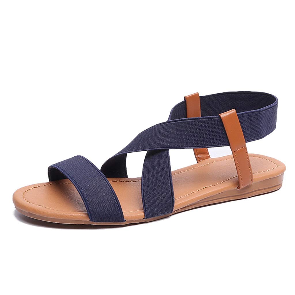 **Women's Summer Sandals - Flat Heel Peep Toe Casual Platform Hollow-Out Fashion Beach Shoes | Soft & Comfortable for Walking, Travel, and Outdoor Activities (Color: A, Size: 5)**