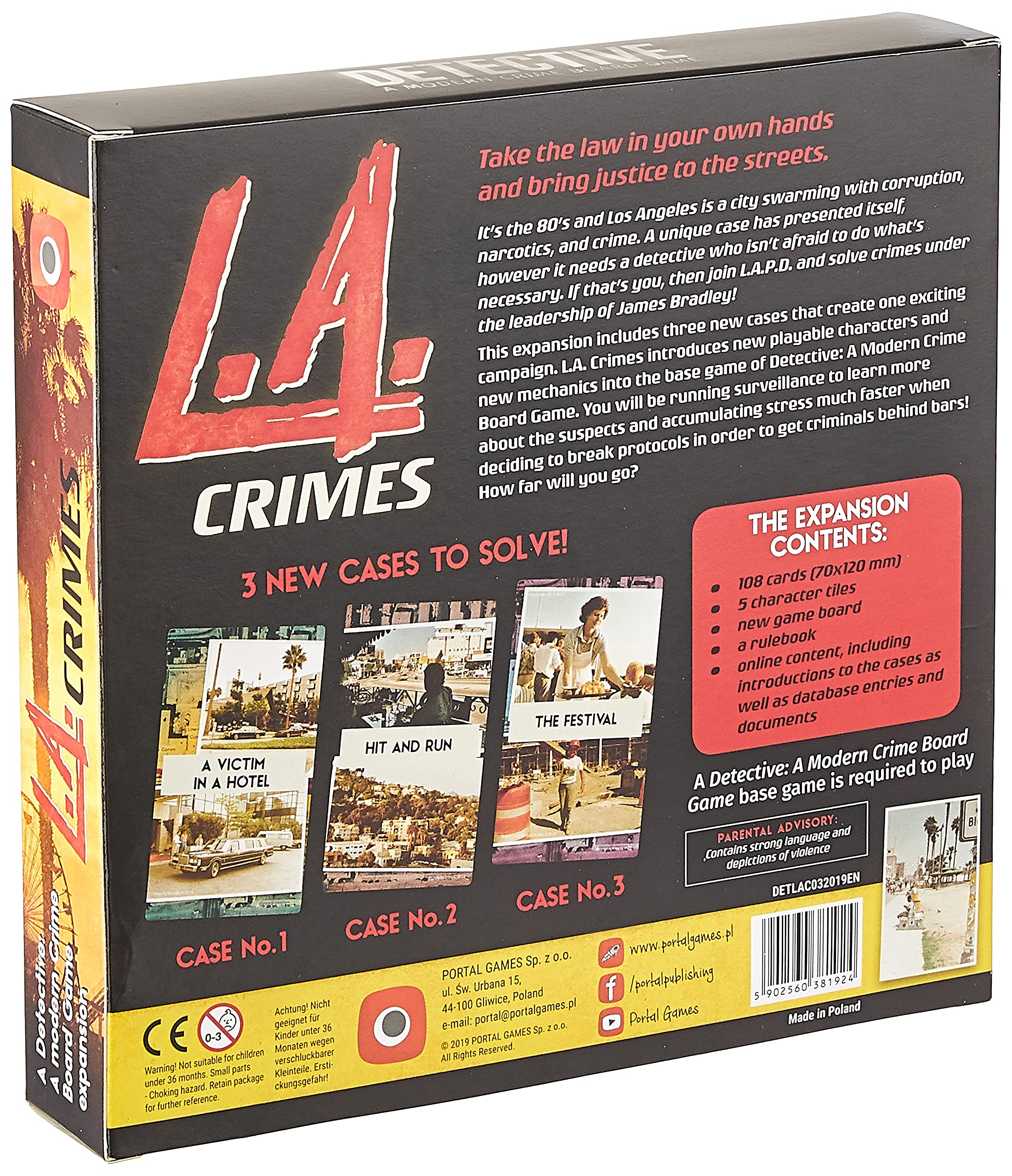 Detective L.A. Crimes Board Game - Mystery Solving Game for Adults & Teens | Perfect for Game Nights, Parties & Family Gatherings