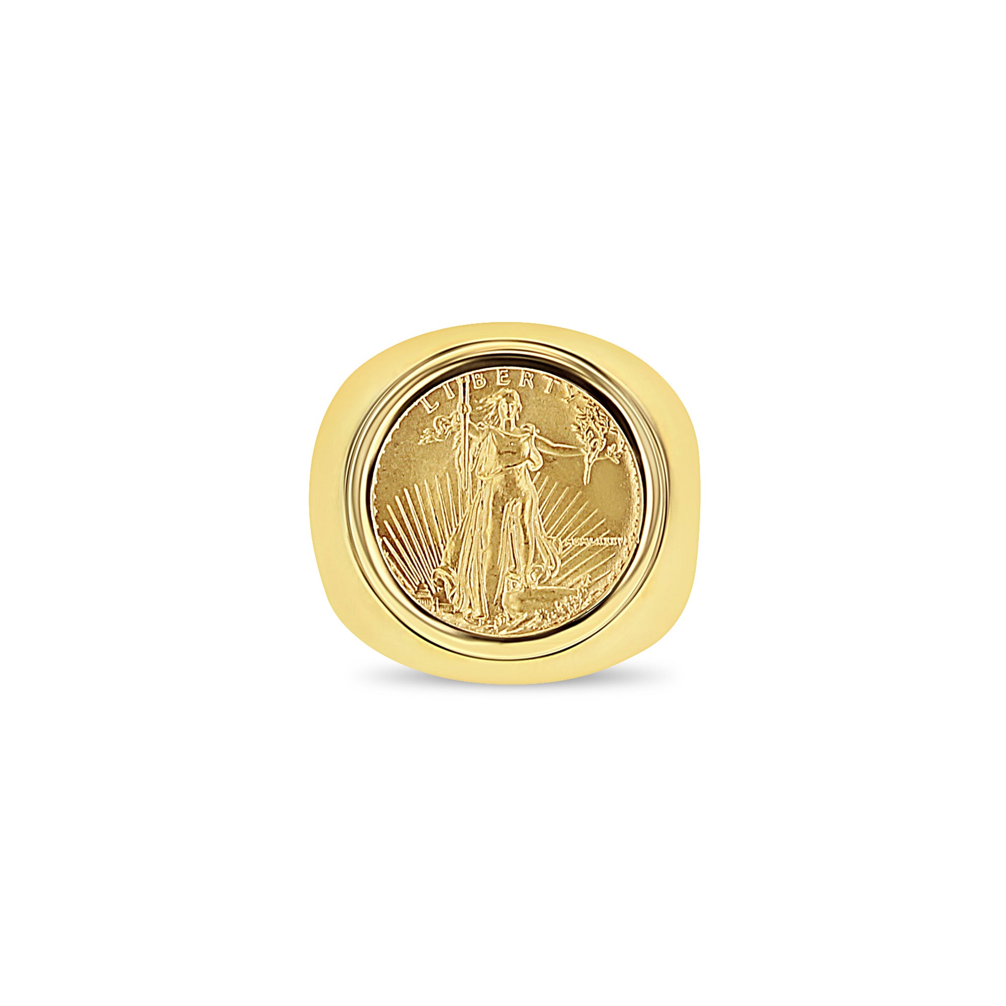 1/10 oz American Eagle Lady Liberty Polished Gold Ring - Perfect for Gifts, Investment & Everyday Wear