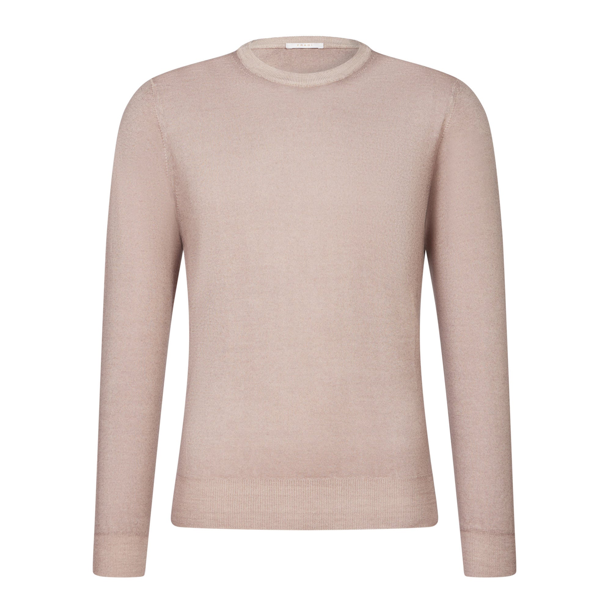 FRADI Men's Crewneck Sweater - Soft Cotton Knit Pullover, Beige | Casual Winter Wear & Office Outfit for Men