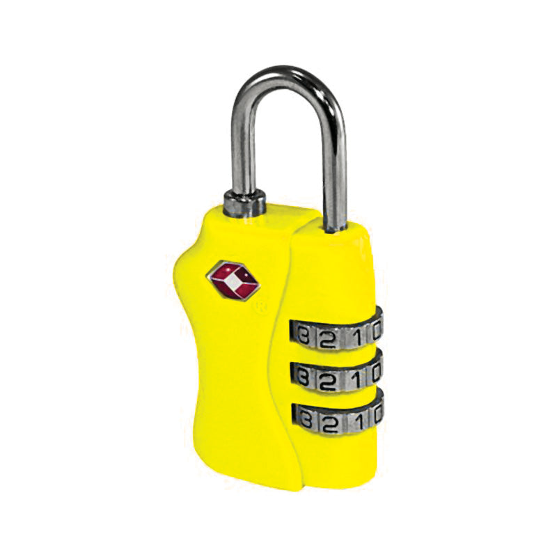 TSA Approved Combination Luggage Lock - Secure & Durable Travel Lock for Suitcases, Backpacks & Bags - Bright Yellow for Easy Identification - Perfect for Airports, Hotels & Camping Trips