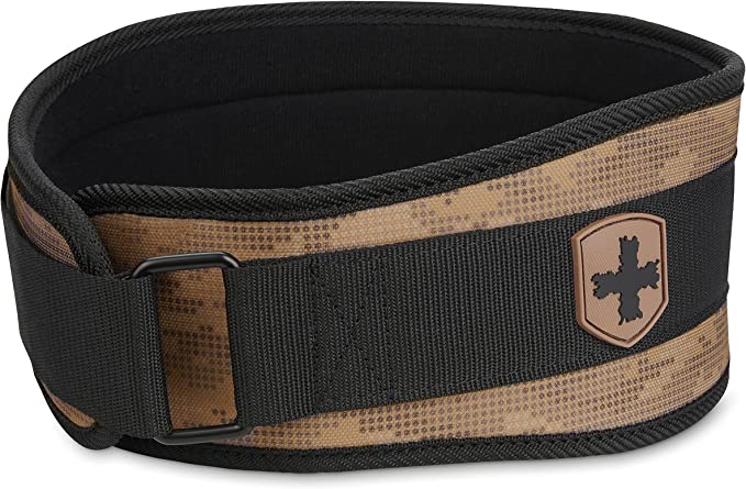 Harbinger Unisex 4.5-Inch Foam Core Weightlifting Belt - Tan Camo for CrossFit, Powerlifting & Gym Training
