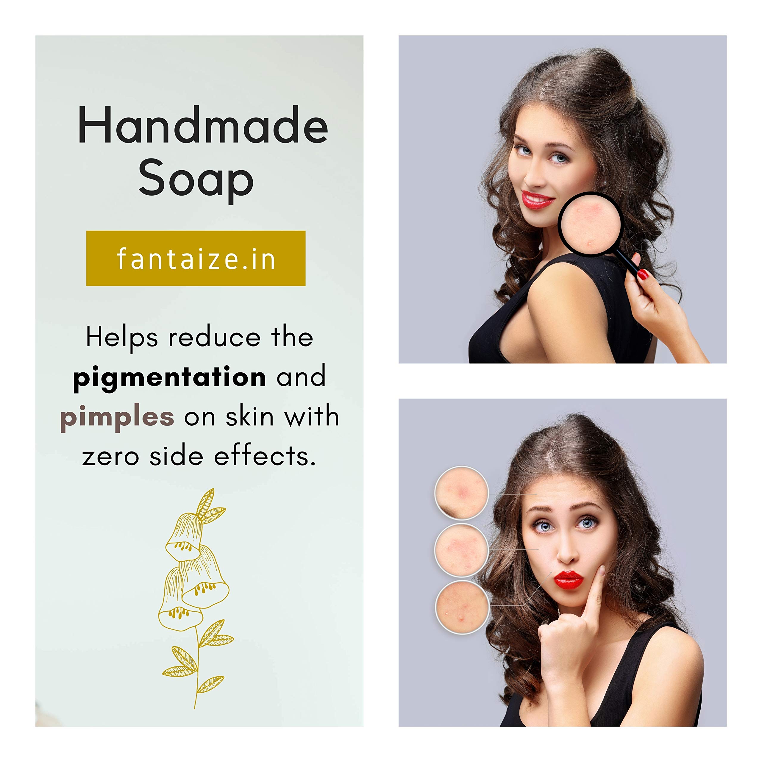 Fantaize Handmade Saffron Soap Bar - 100g Natural Skin Care for Glowing Complexion | Perfect for Spa Day, Gift Sets & Luxury Bath Time