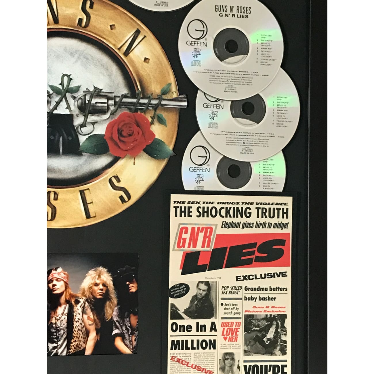 Guns N' Roses Appetite For Destruction & GNR Lies Combo - Geffen Records Award Winning Album Set - Perfect for Rock Music Fans & Vinyl Collectors