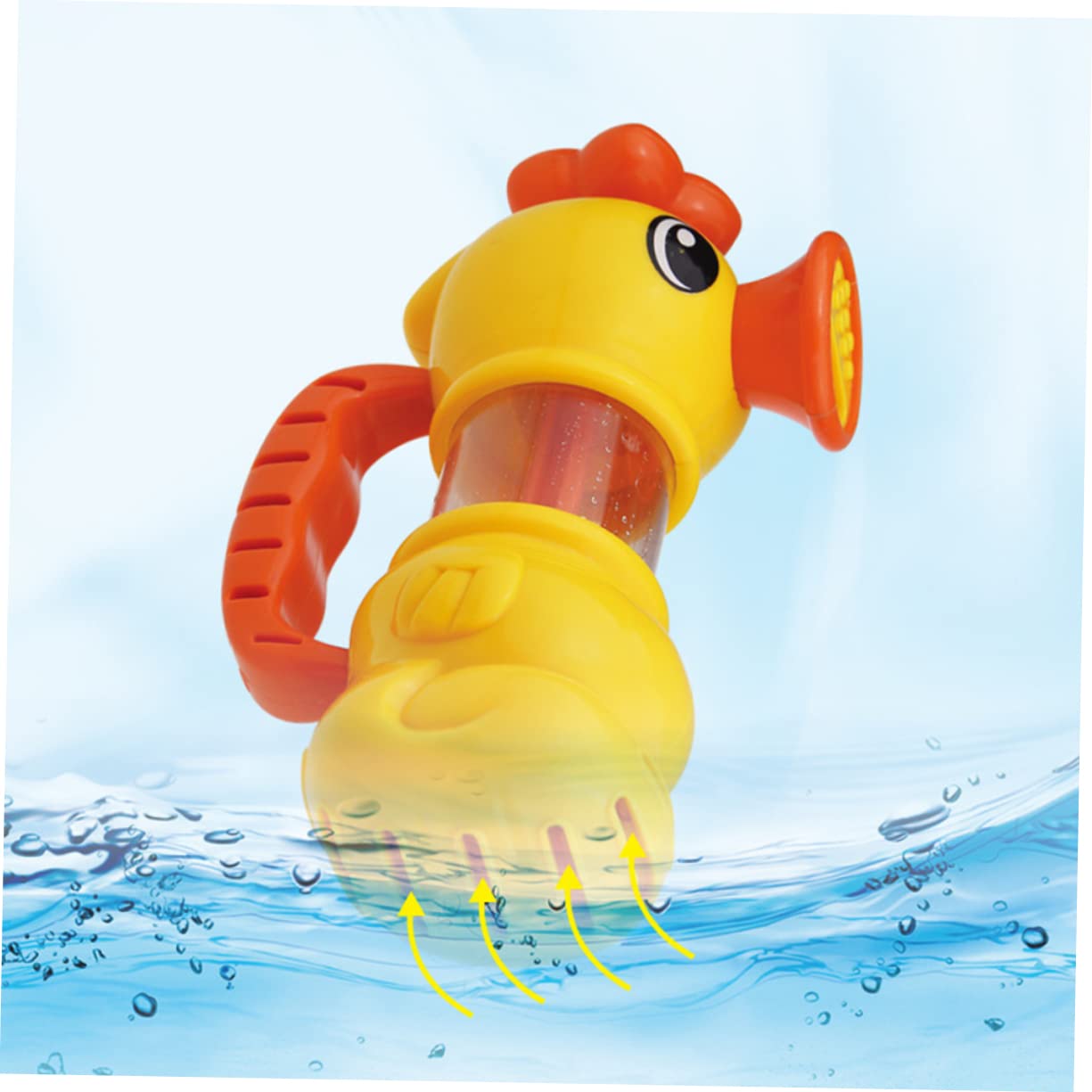 VICASKY 2-Pack Manual Water Sprinkler Bath Toys for Kids - Fun Outdoor & Pool Water Spray Toys for Summer Play (Yellow)
