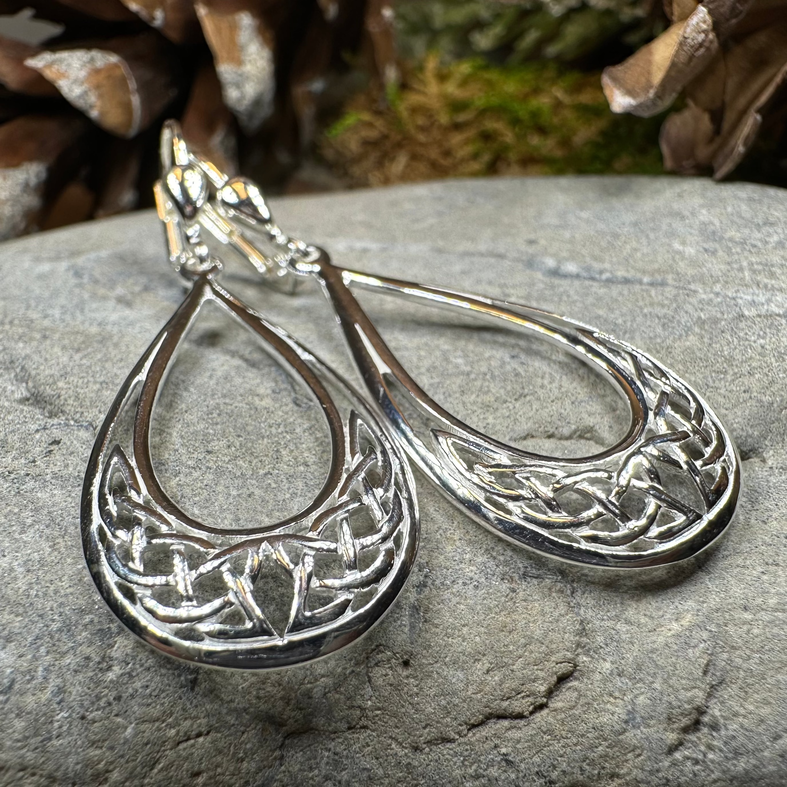 Celtic Elegance Earrings - Handcrafted Sterling Silver Knotwork Earrings for Women | Perfect for Weddings, Parties & Everyday Wear