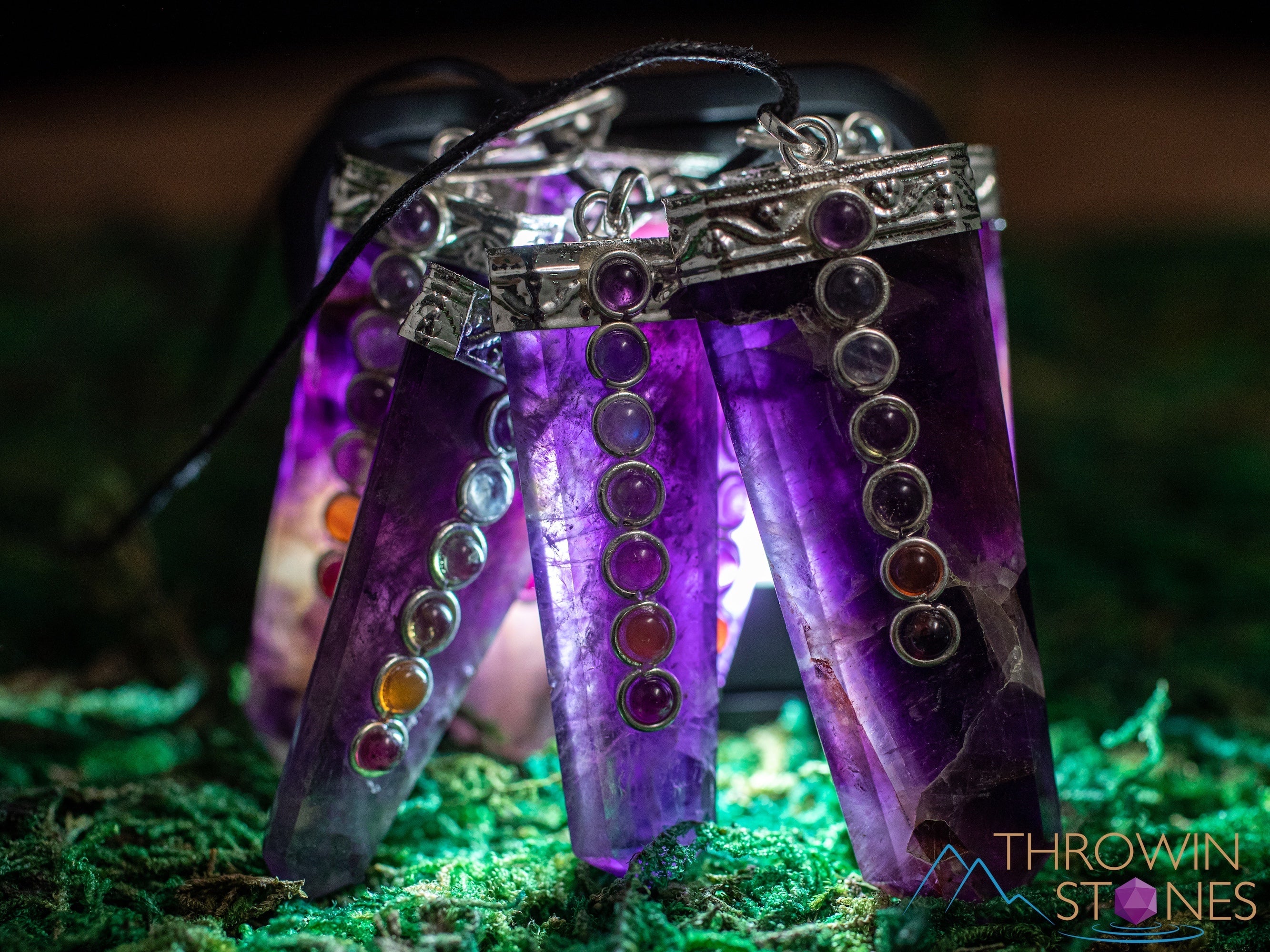 Handmade Amethyst & Chakra Crystal Pendant Necklace for Women - Natural Healing Stone, Birthstone Jewelry with Crystal Points - Perfect for Meditation, Yoga & Spiritual Gifts