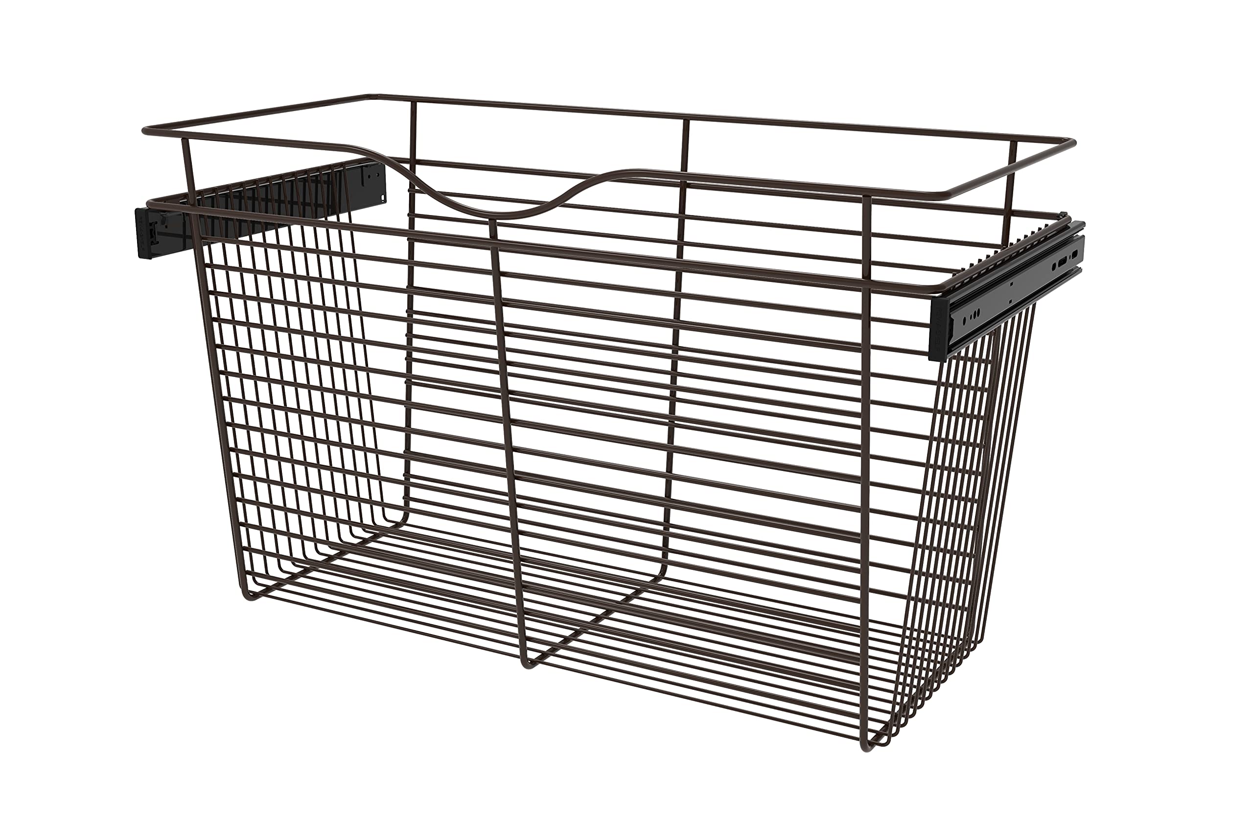 Rev-A-Shelf CB-301418ORB-1 Oil Rubbed Bronze Closet Pull-Out Basket - Space Saving Organizer for Bedroom, Bathroom & Walk-In Closets