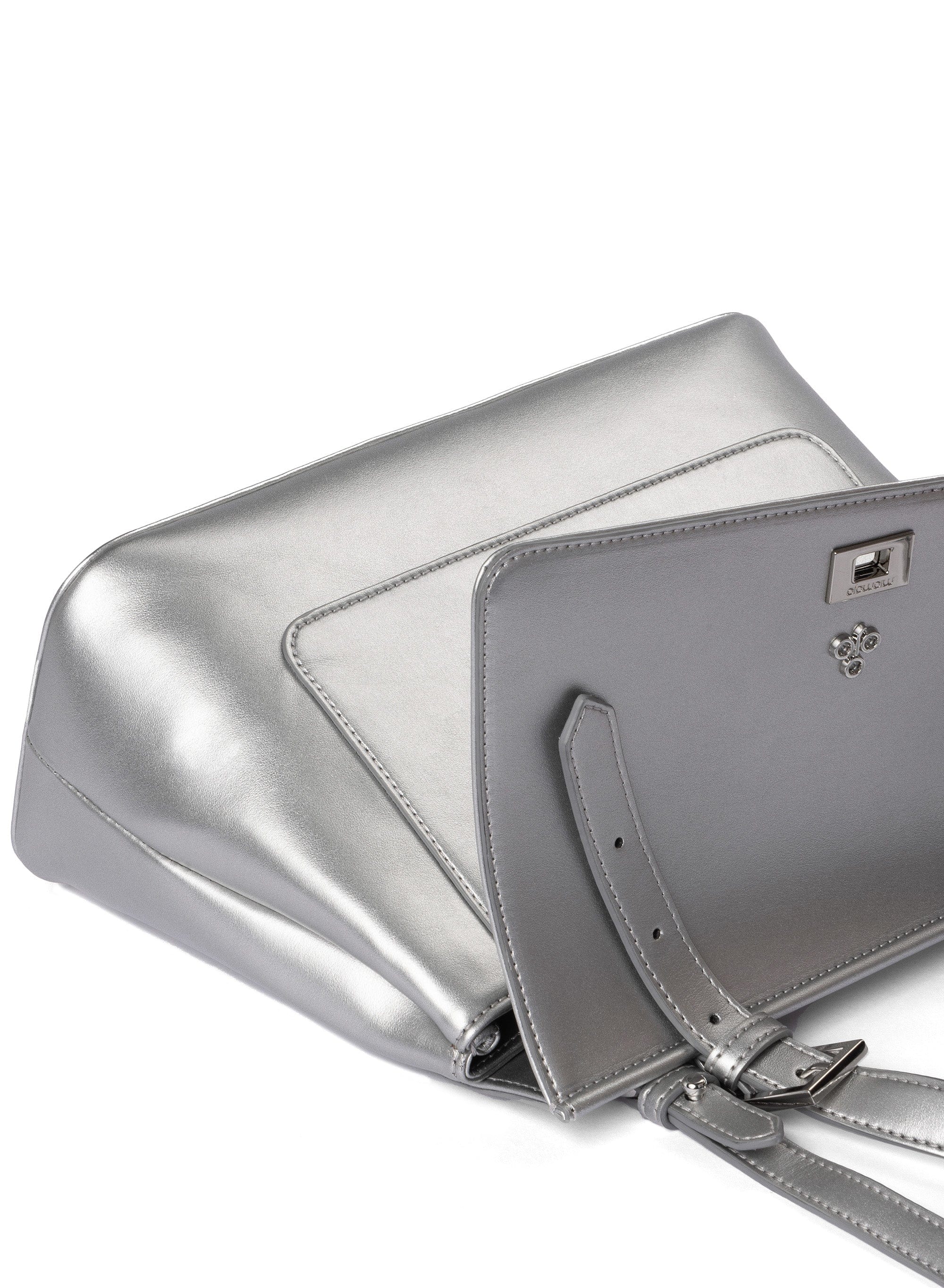 Vegan Corn Leather Crossbody Bag for Women | Tecla S Silver | Perfect for Casual Outings, Travel & Everyday Use