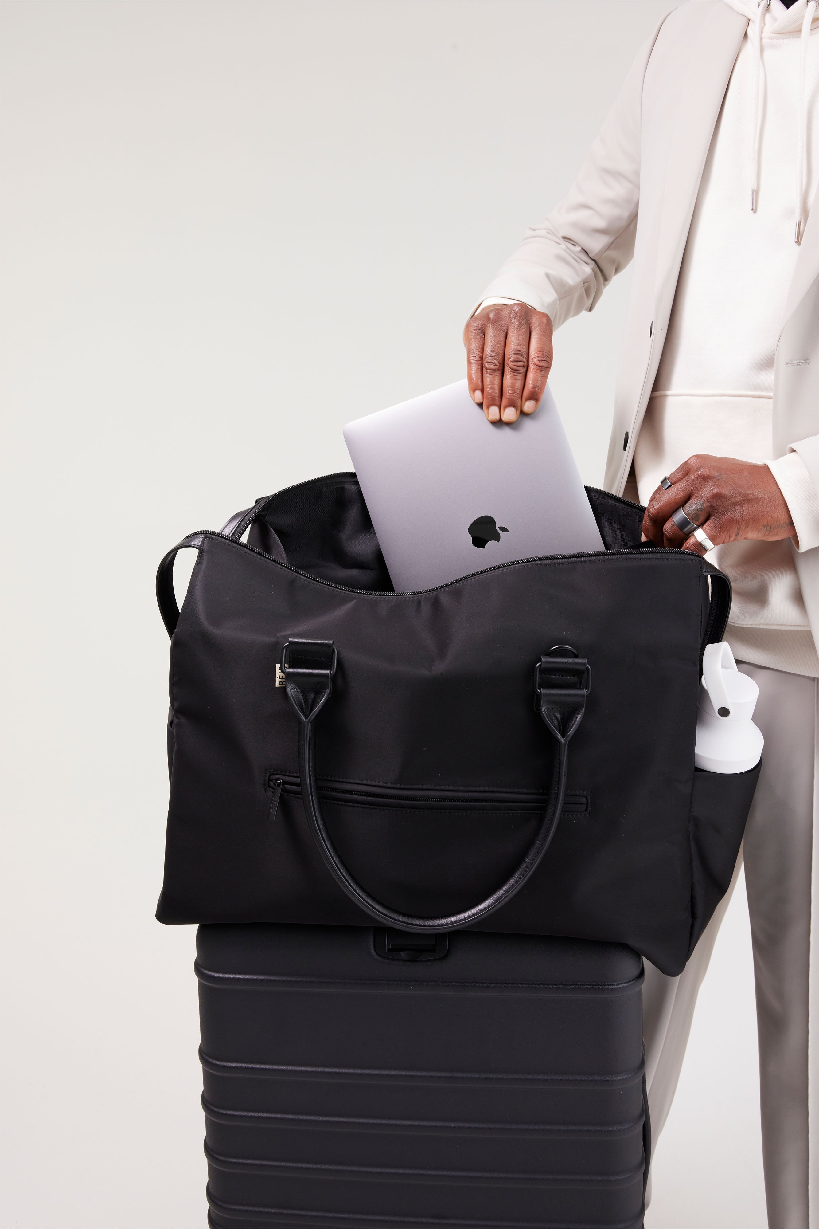 Premium Black Commuter Duffle Bag - Waterproof Travel & Gym Backpack for Men & Women | Perfect for Business Trips, Workouts & Weekend Getaways