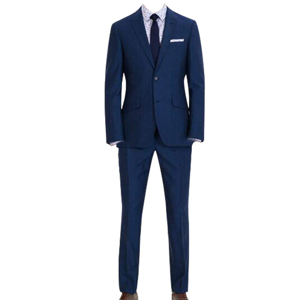HBDesign Men's 3-Piece Slim Fit Suit - 2 Button Notch Lapel Formal & Business Attire - Perfect for Weddings, Office Meetings & Special Occasions