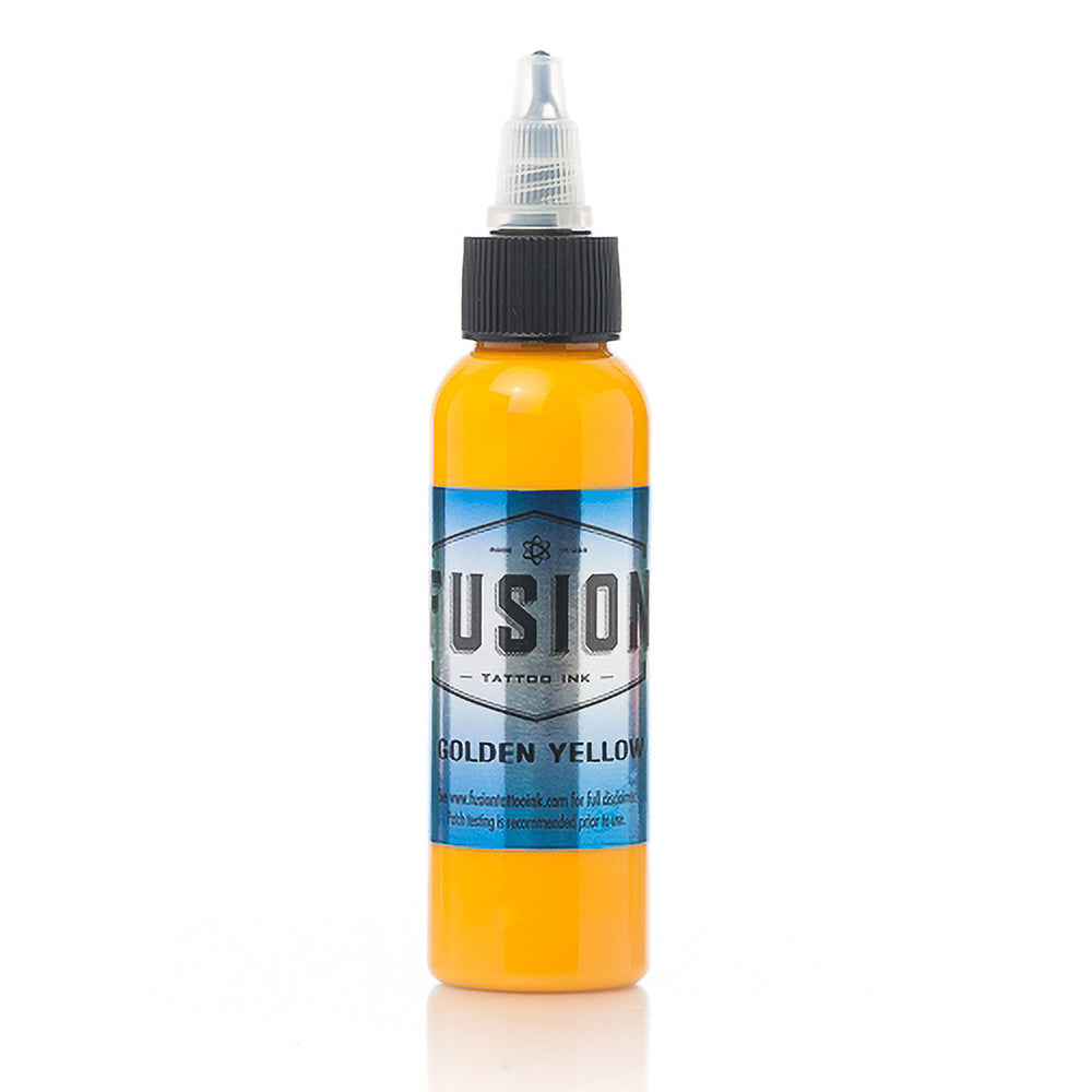 Premium Golden Yellow Fusion Tattoo Ink - Professional Tattoo Artist Supplies - Perfect for Body Art, Permanent Makeup & Cosmetic Tattooing