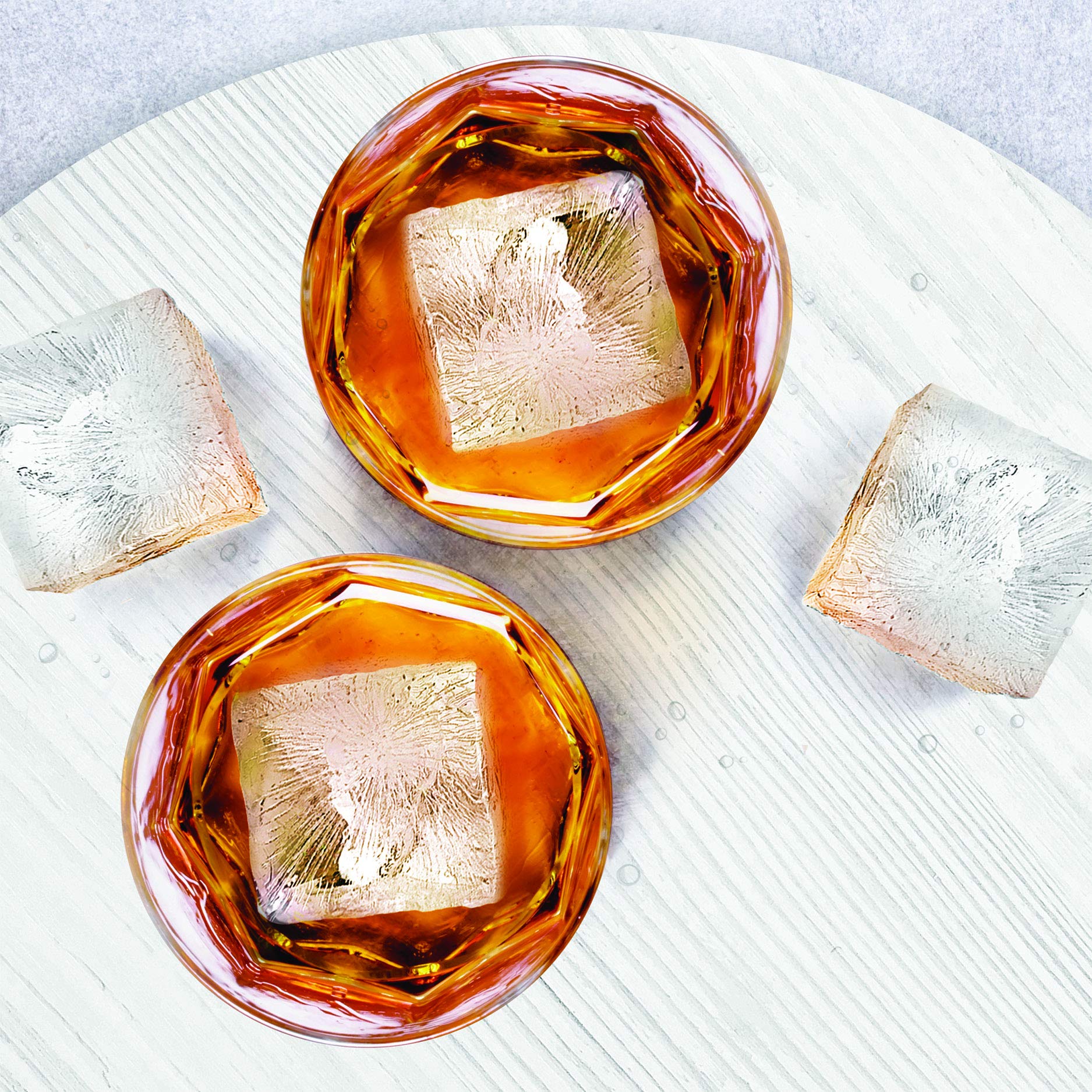 Tovolo Elements XL Ice Cube Tray Set of 2 - Silicone Ice Trays for Whiskey, Bourbon & Cocktails | Extra Large BPA-Free Cubes | Dishwasher Safe | Perfect for Home Bars, Parties & Entertaining | Blueberry