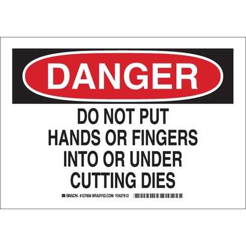 Brady 127857 Machine & Operational Safety Signs - Pack of 10 | Durable Workplace Warning Labels for Equipment & Hazard Areas