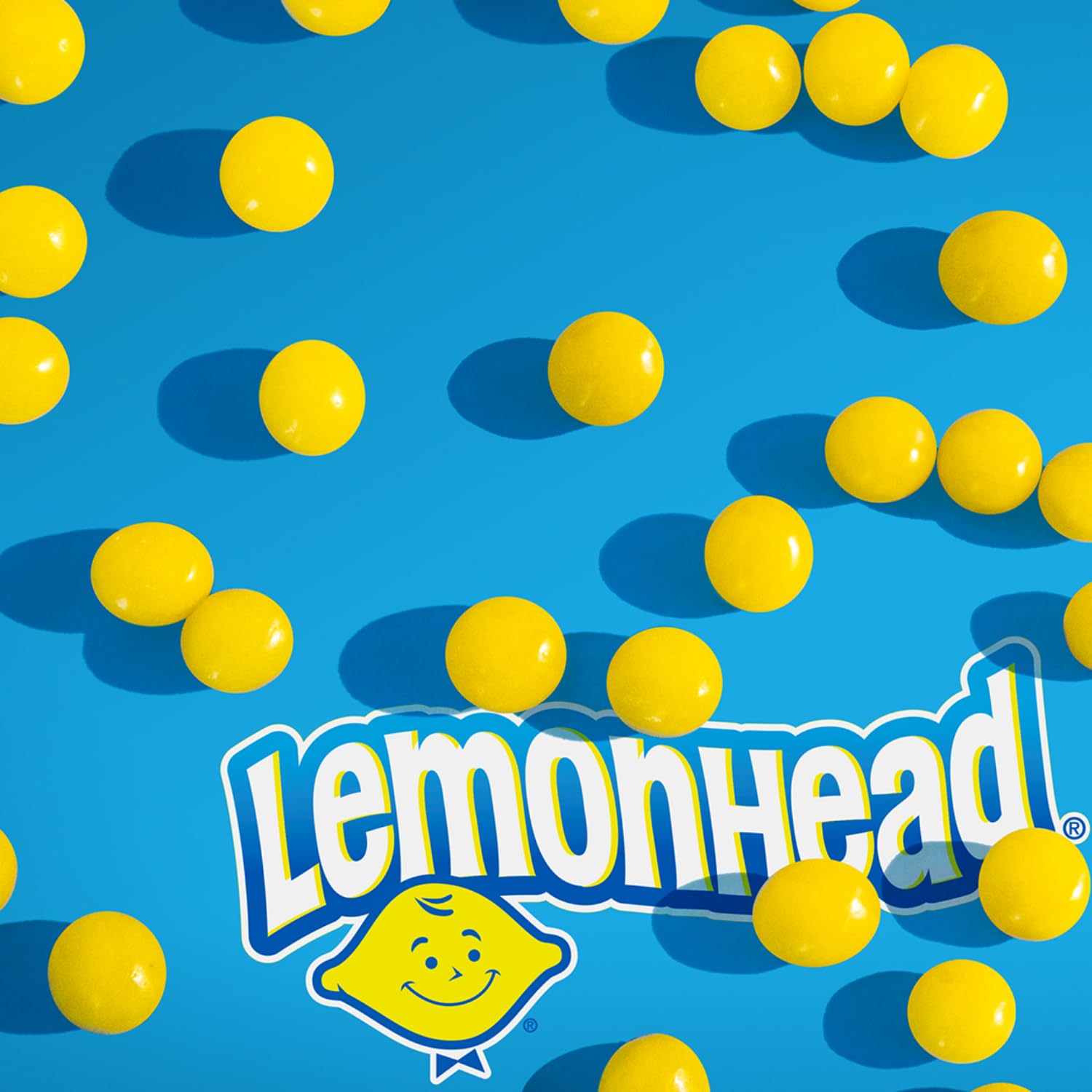 Lemonhead Hard Lemon Candy - 24 Pack of 0.8oz Boxes | Sour & Sweet Lemon Flavored Candies for Parties, Halloween Treats, Office Snacks & Movie Night